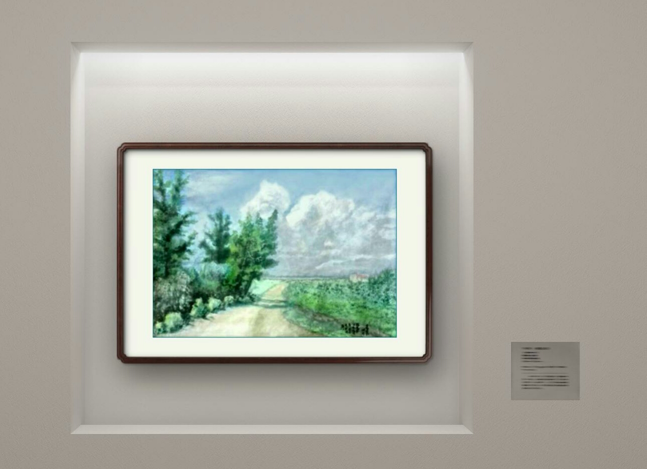 实力派画家张勇军先生生宣彩墨写实国画作品画展效果