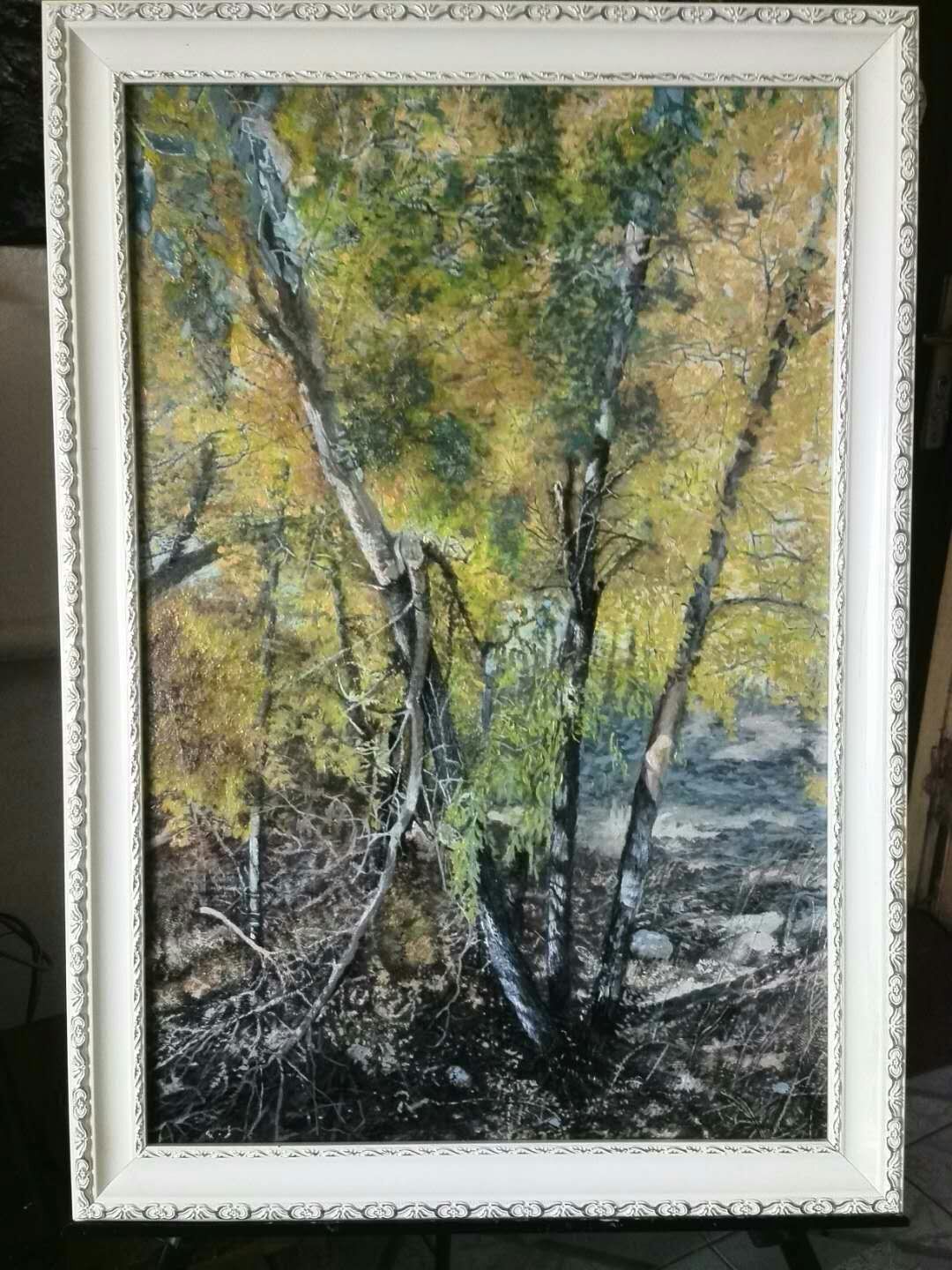 实力派画家张勇军先生生宣彩墨写实国画作品画展效果