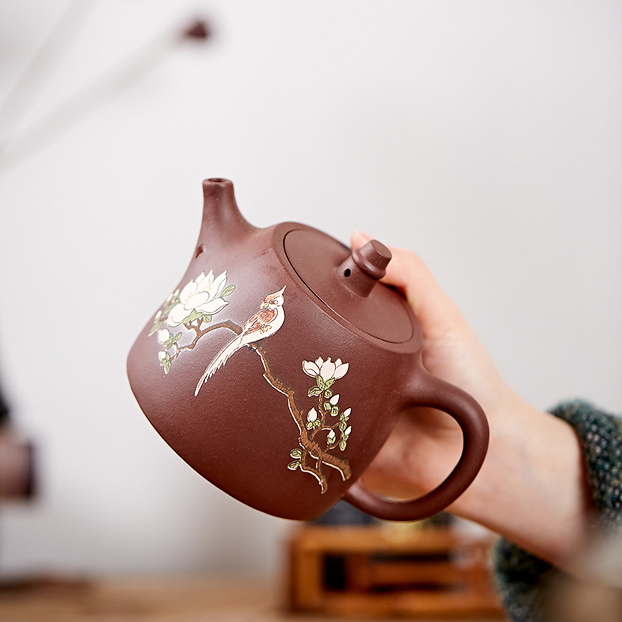 《汉铎》正宗宜兴紫砂壶郑小芳手工老紫泥汗铎壶430c大容量泡茶壶