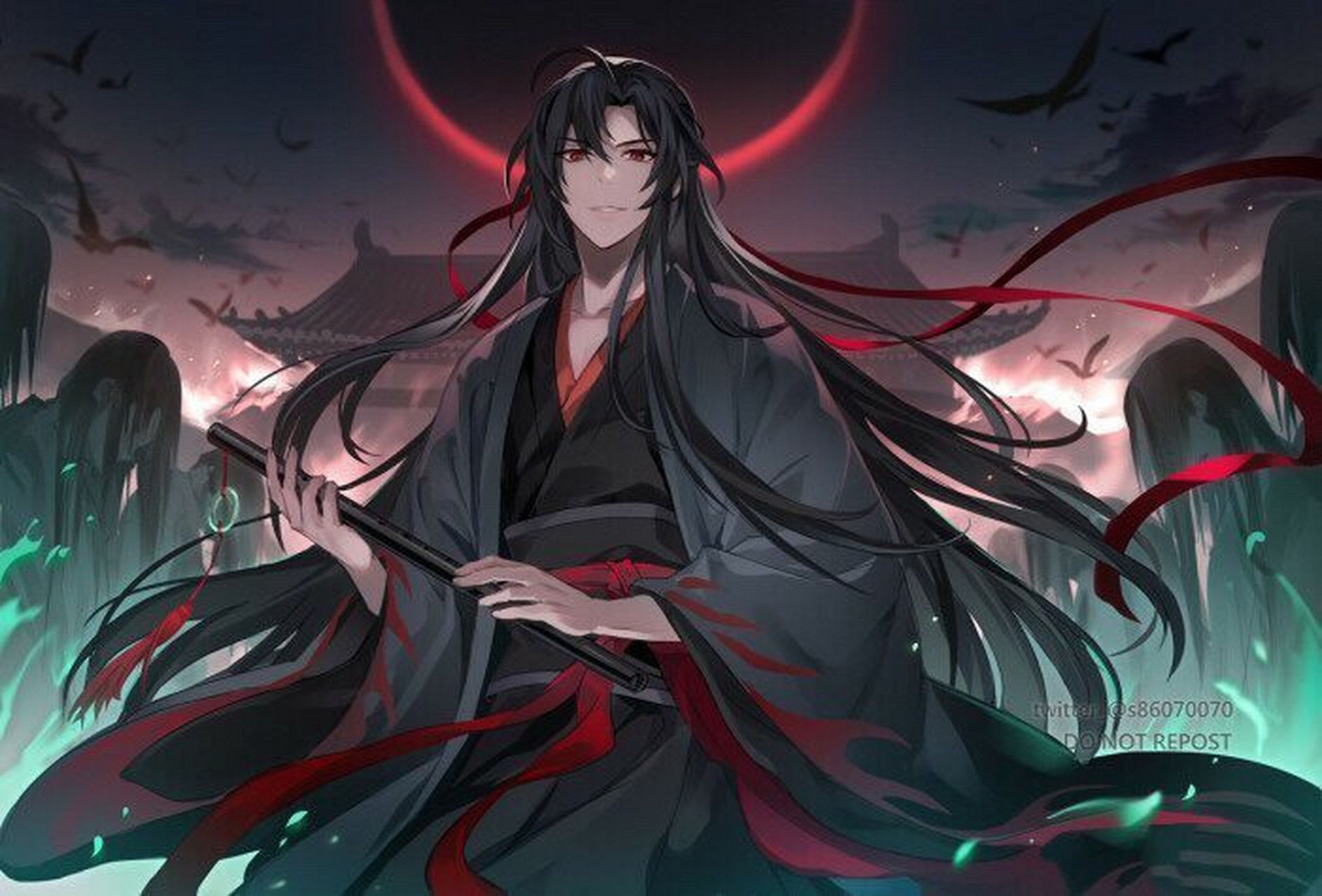 世人皆知夷陵老祖魏无羡 魏无羡吹笛与遇御鬼的模样 有谁记得昔日云梦