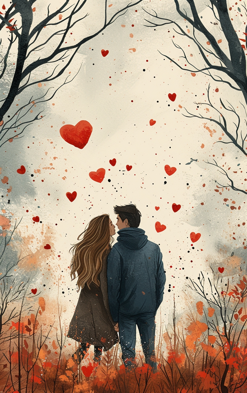 我们走在海边,落日余晖洒在我们身上,照亮了我们彼此