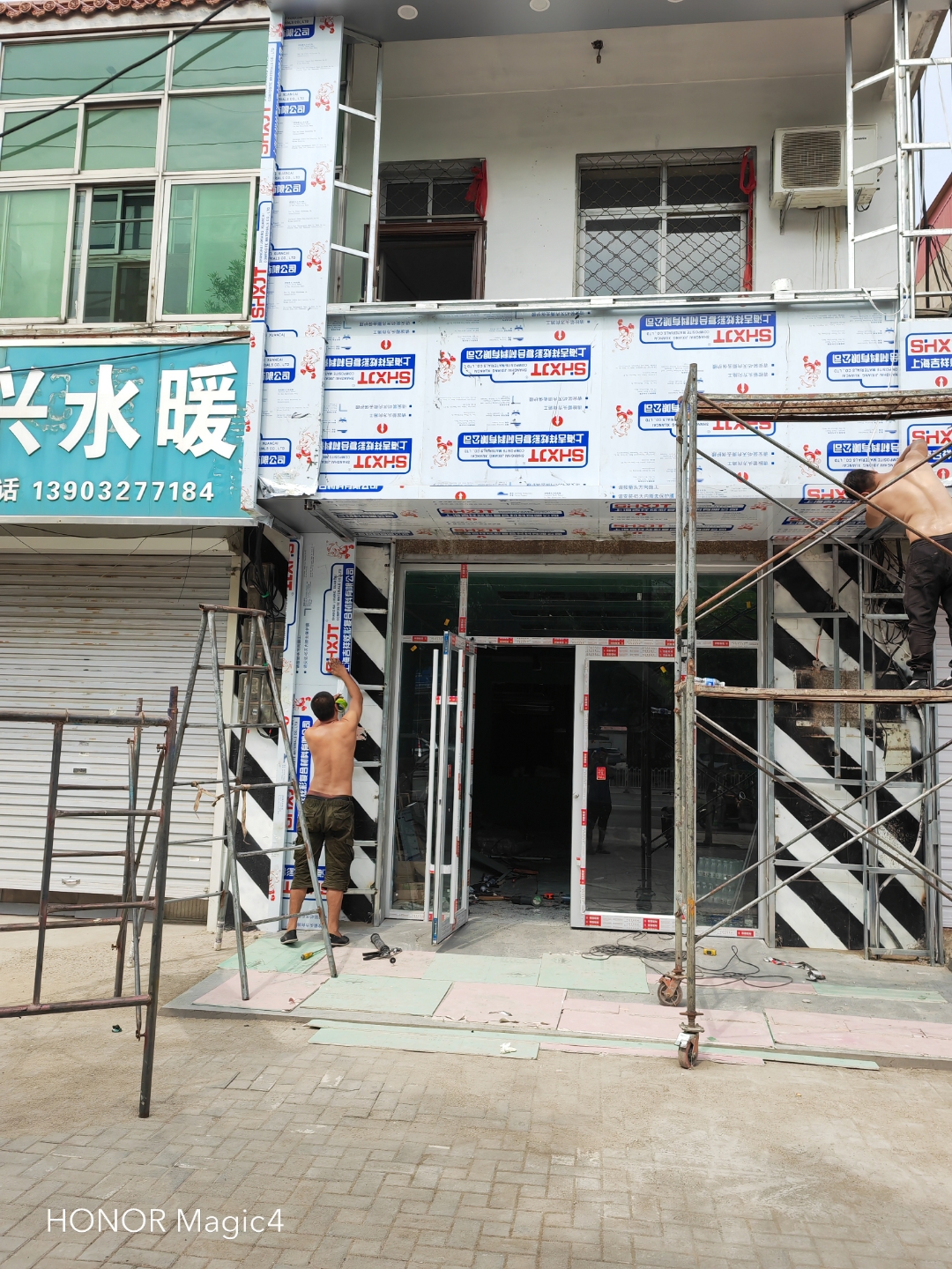 铝塑板门头造型安装制作