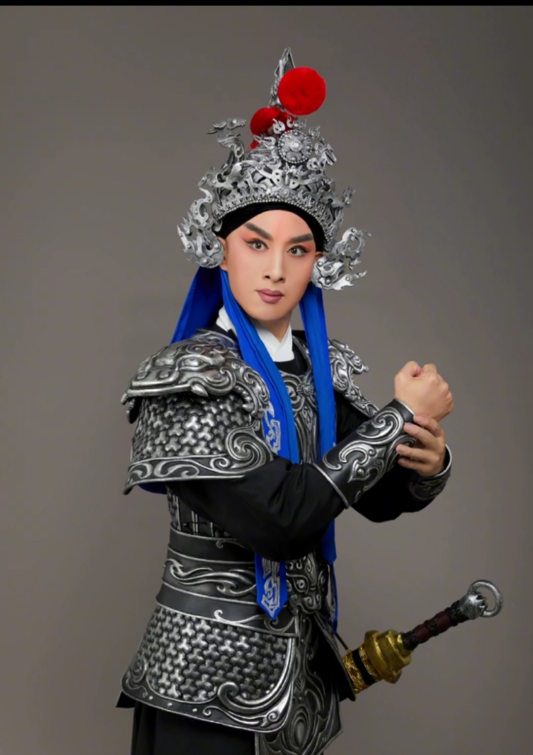 中国评剧院文武小生赵岩扮演(木兰从军)中独孤烟英姿潇洒