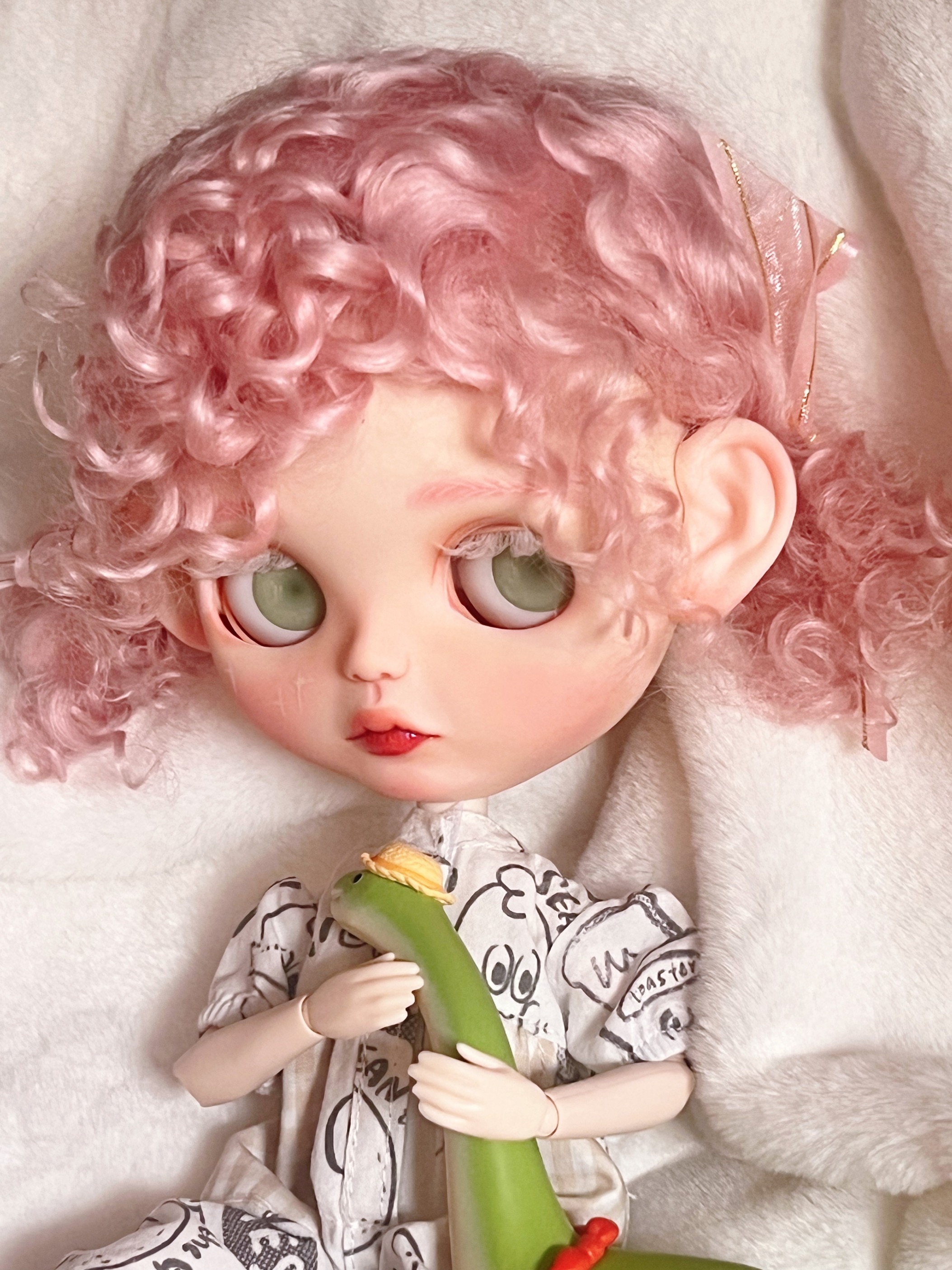 springdoll品牌马海毛小卷毛假发qbaby,amydoll大歪, 懒腰doll 胖屁