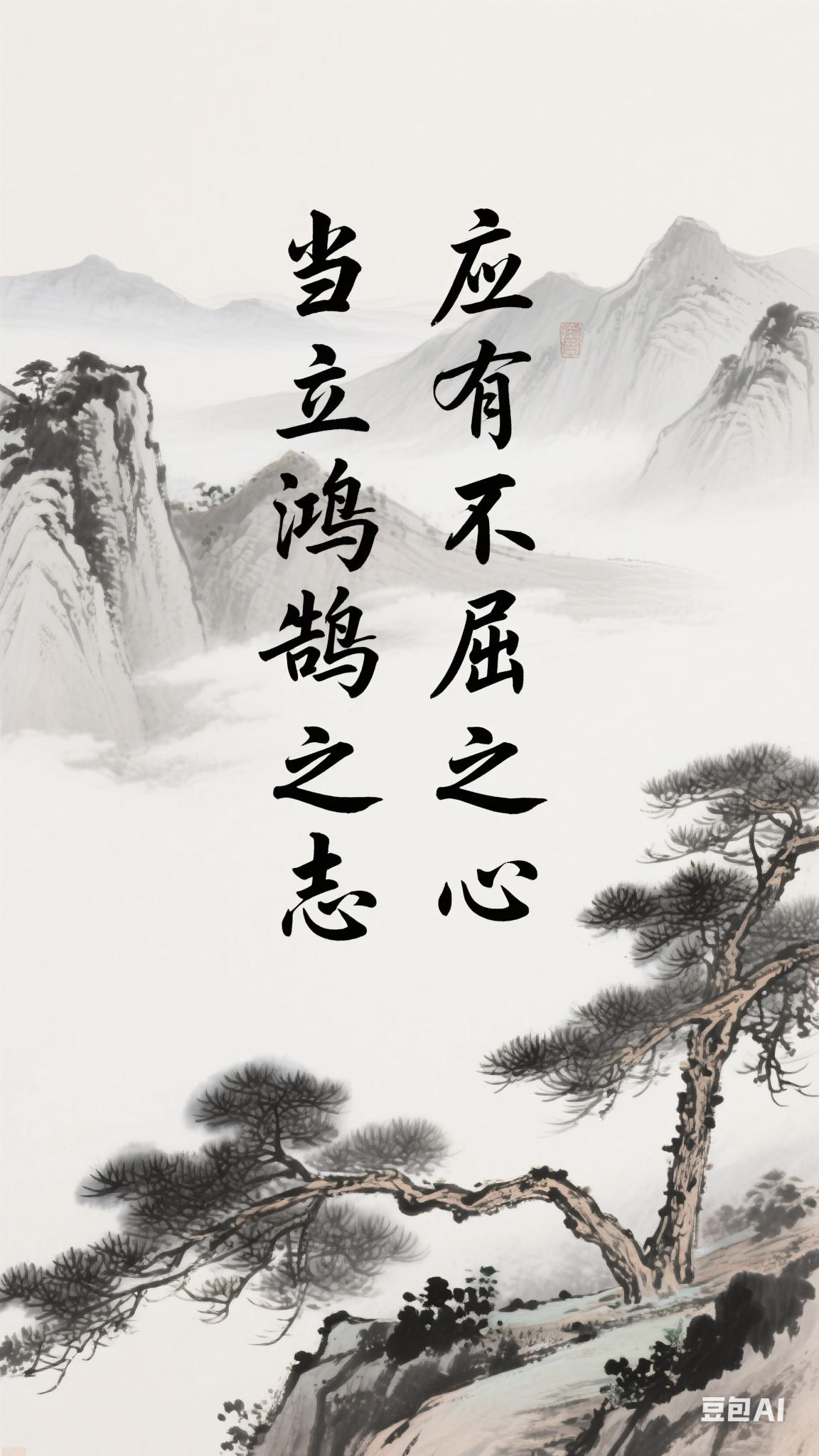 "当立鸿鹄之志,应有不屈之心."
