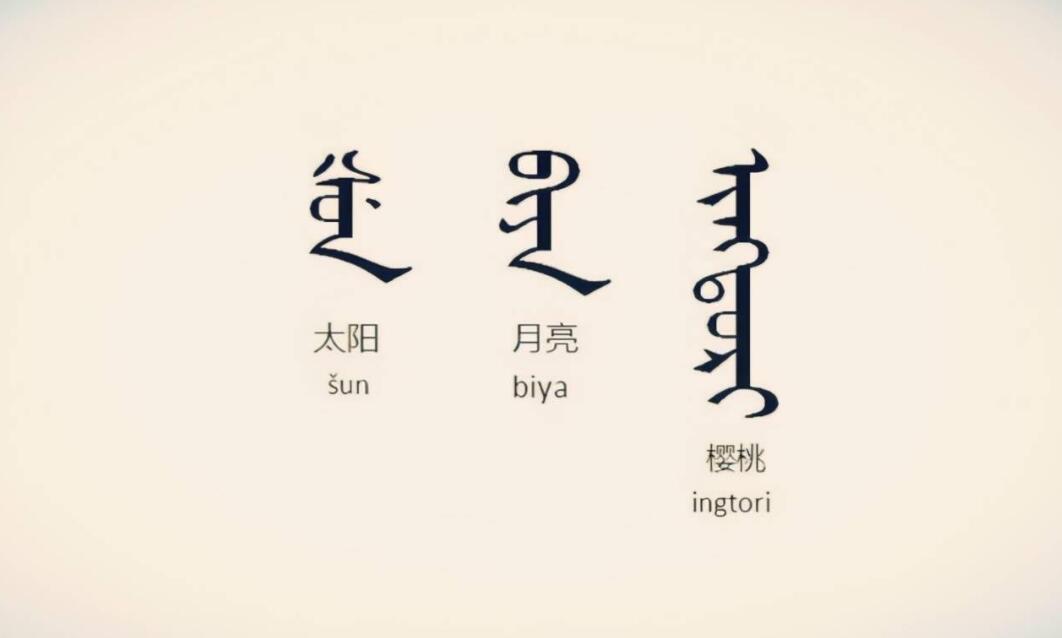 首先,契丹小字是带圈点的竖写回鹘文字,与新满语即带圈点满文十分接近