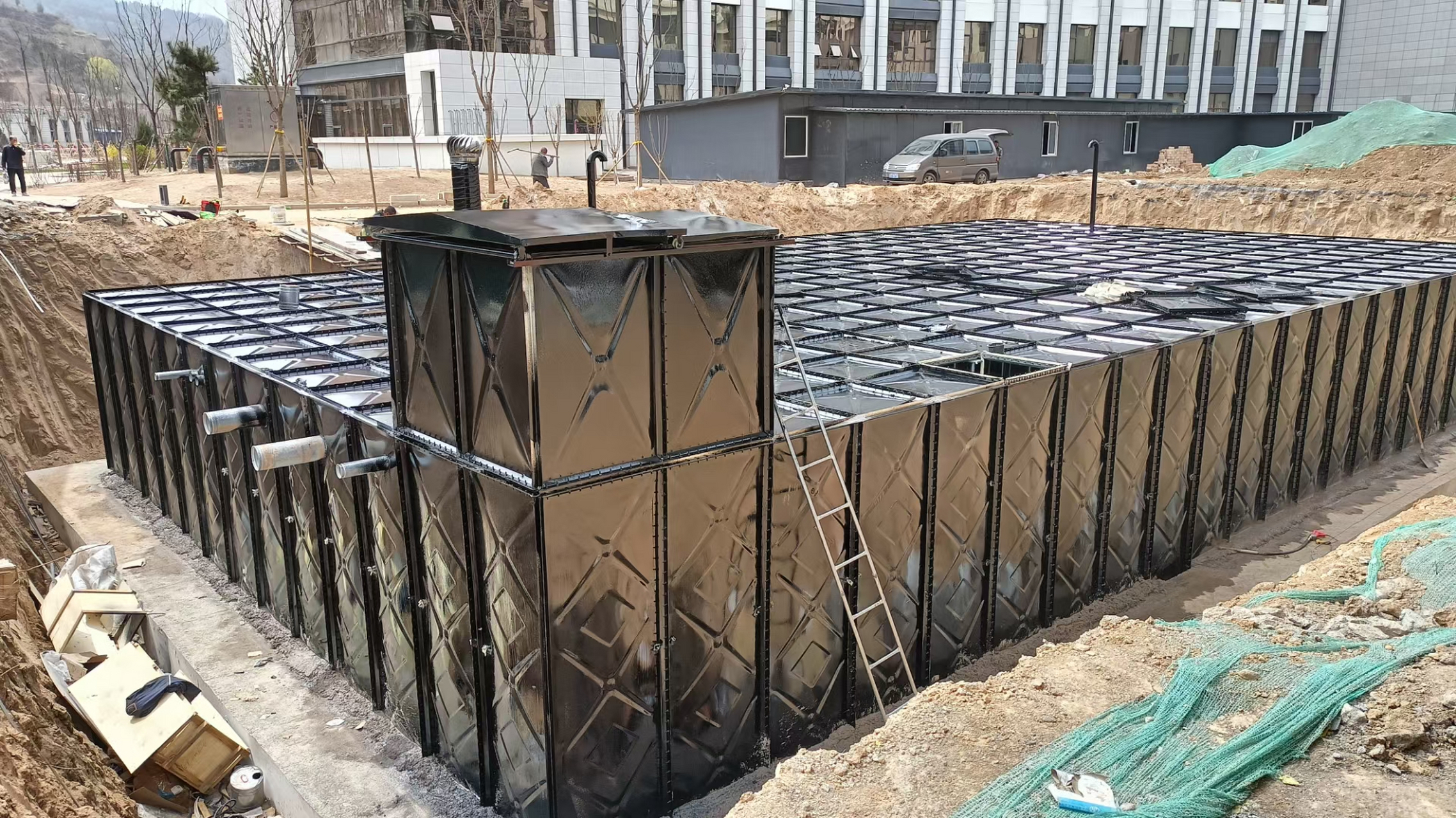 河北兴旺环保设备专业水箱生产安装研发地埋 bdf 复合板箱泵一体化