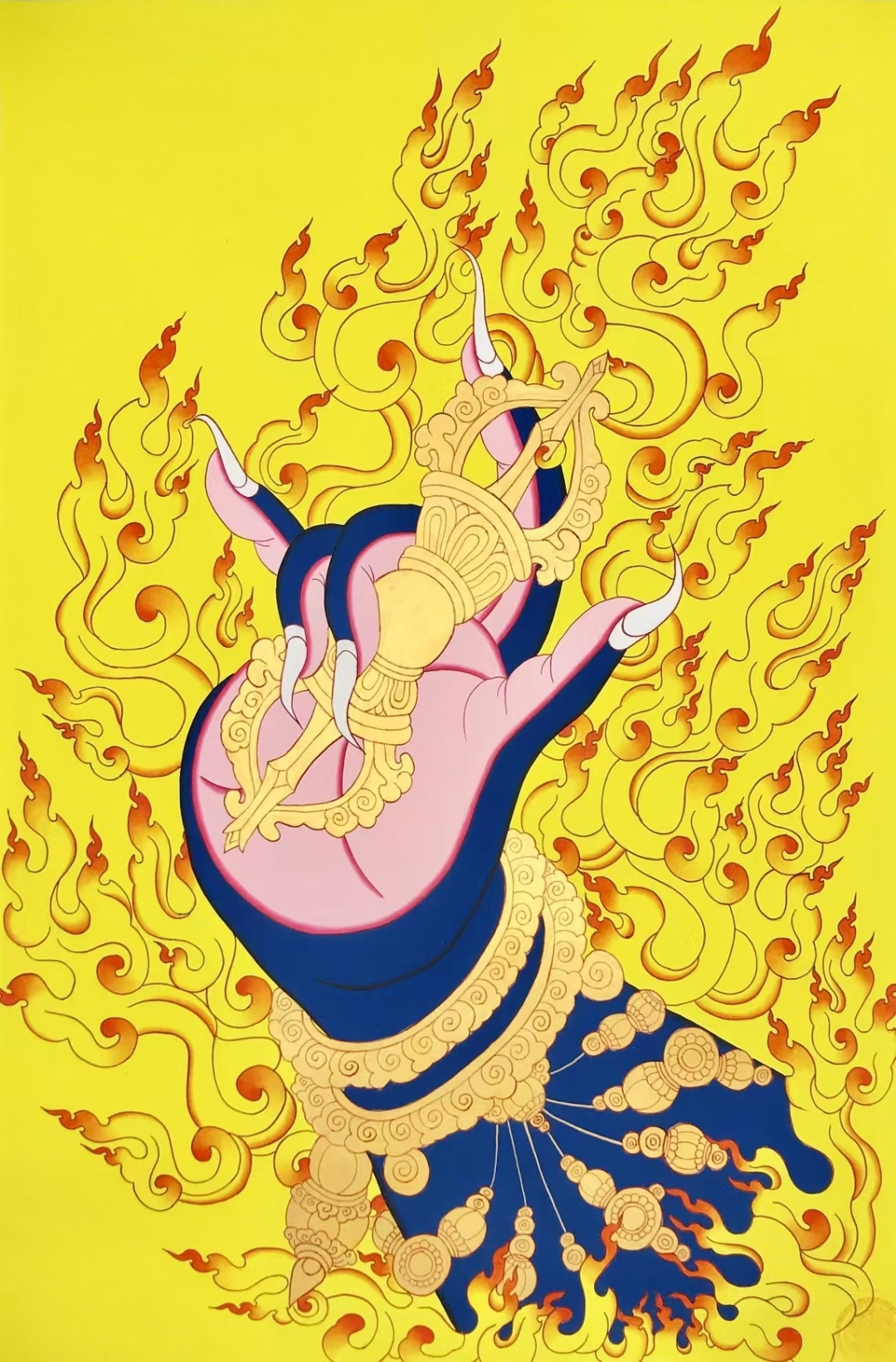 《金刚手菩萨之手印》镇宅除障!素雅文创唐卡!70