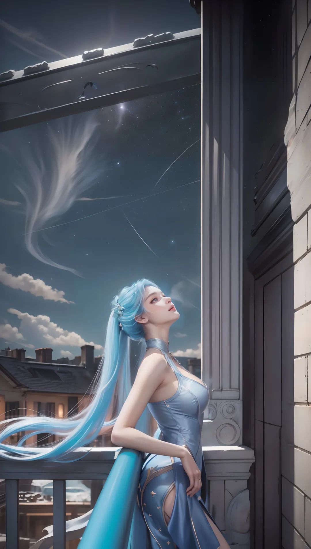 斗罗大陆:  星辰大海,  唐舞桐 梦幻蓝裙,独享一隅宁静.