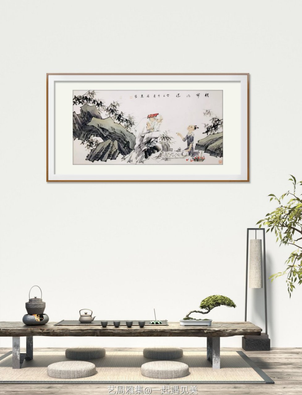 「艺周雅集·网上画廊」王筱丽作品:人物系列 68x136cm「名家保真