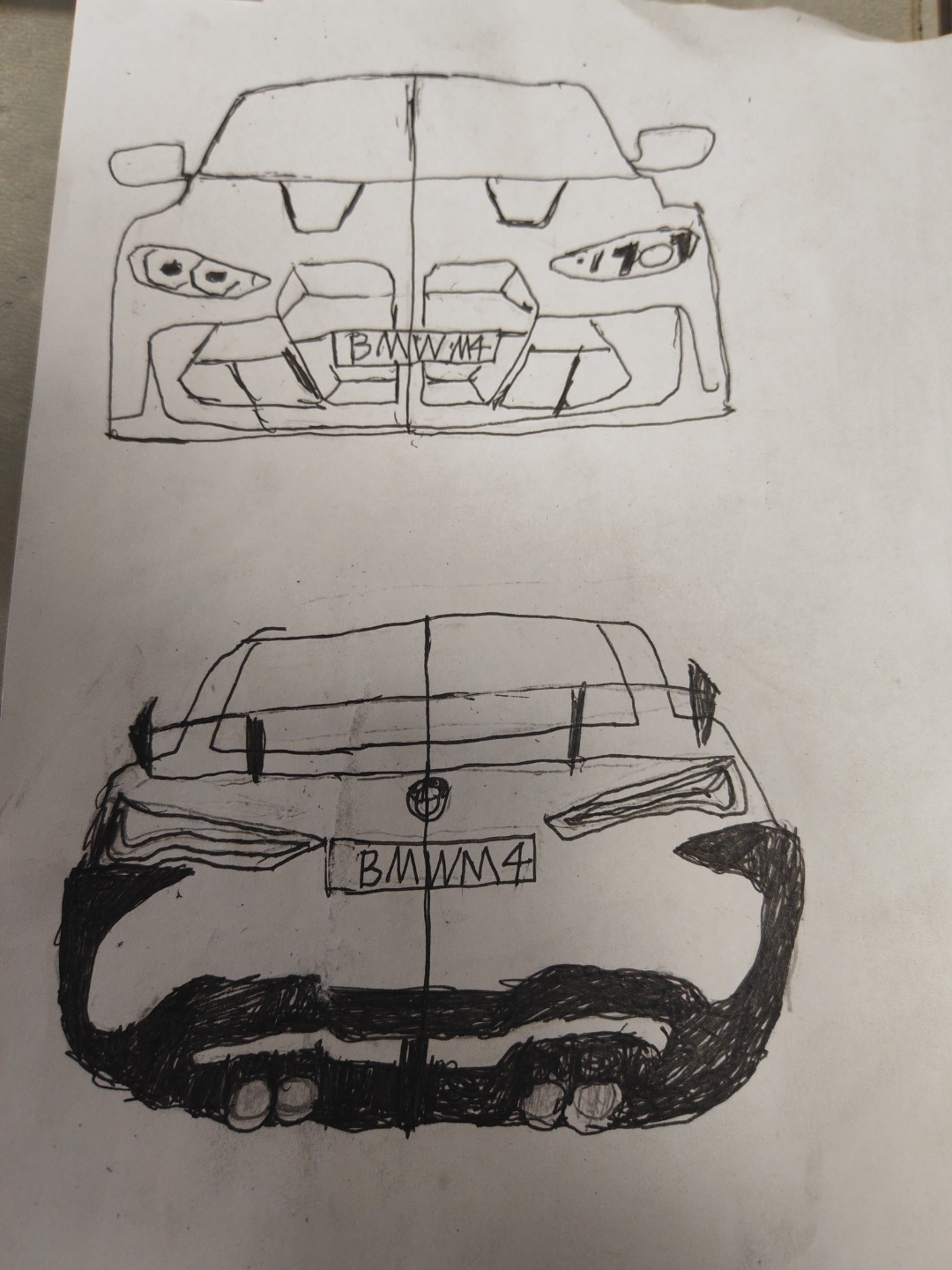 宝马m4素描
