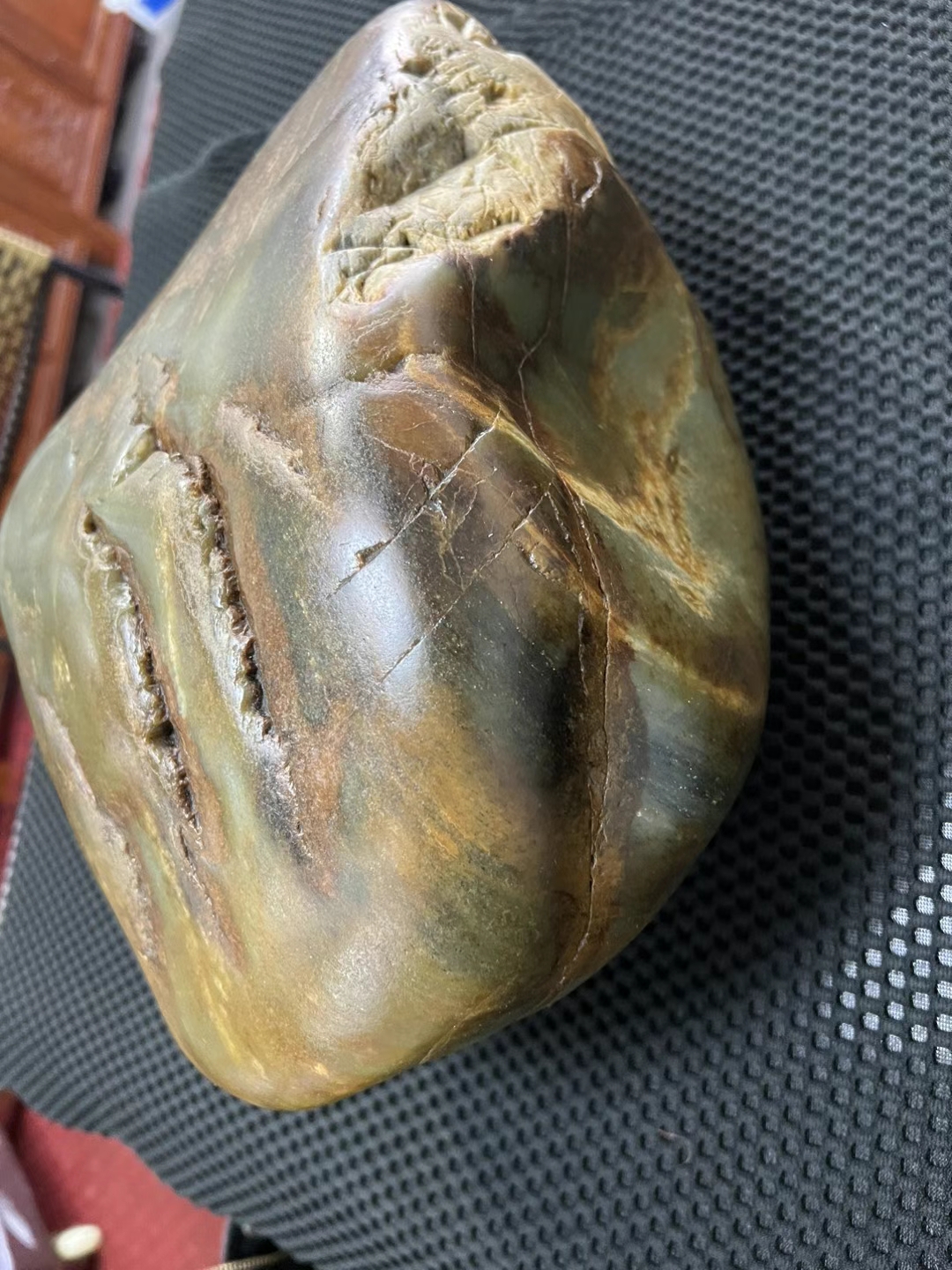 新疆和田玉籽料原石#盘盘老物件