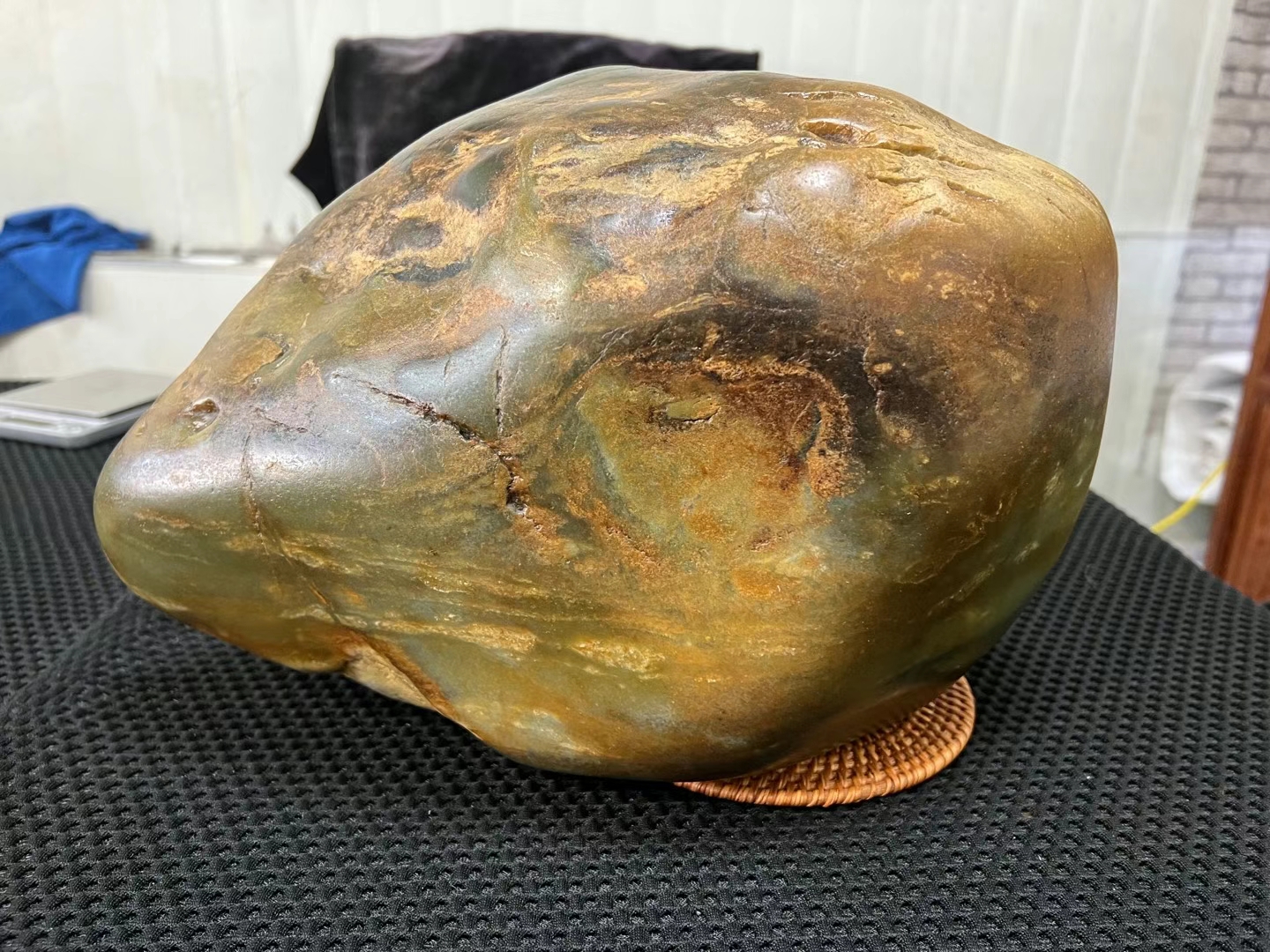 新疆和田玉籽料原石#盘盘老物件