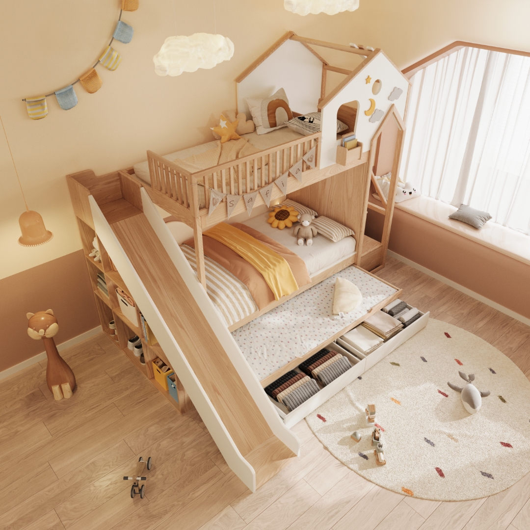 在这里做梦,根系会顺着树干向下生长,扎进做安静书的床儿童房做楼梯吗