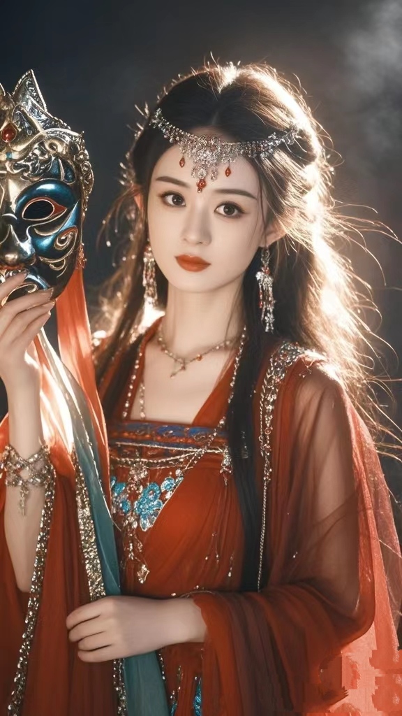 赵丽颖, 美得让人心动,仿佛从古风画卷中走出的女子,一颦一笑皆是风情