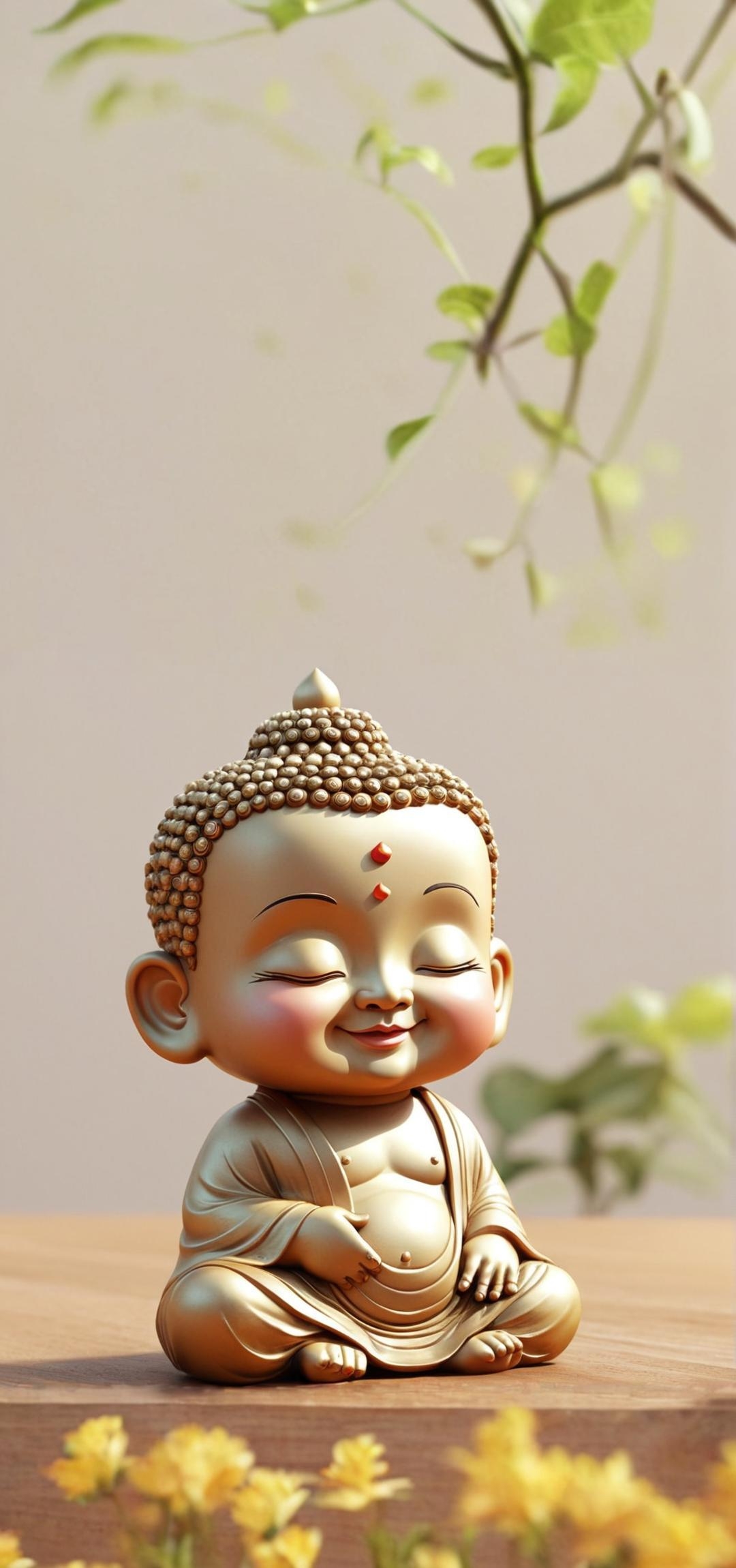 这个小佛像真可爱,放在家里感觉平静又温馨.#拍拍身边事