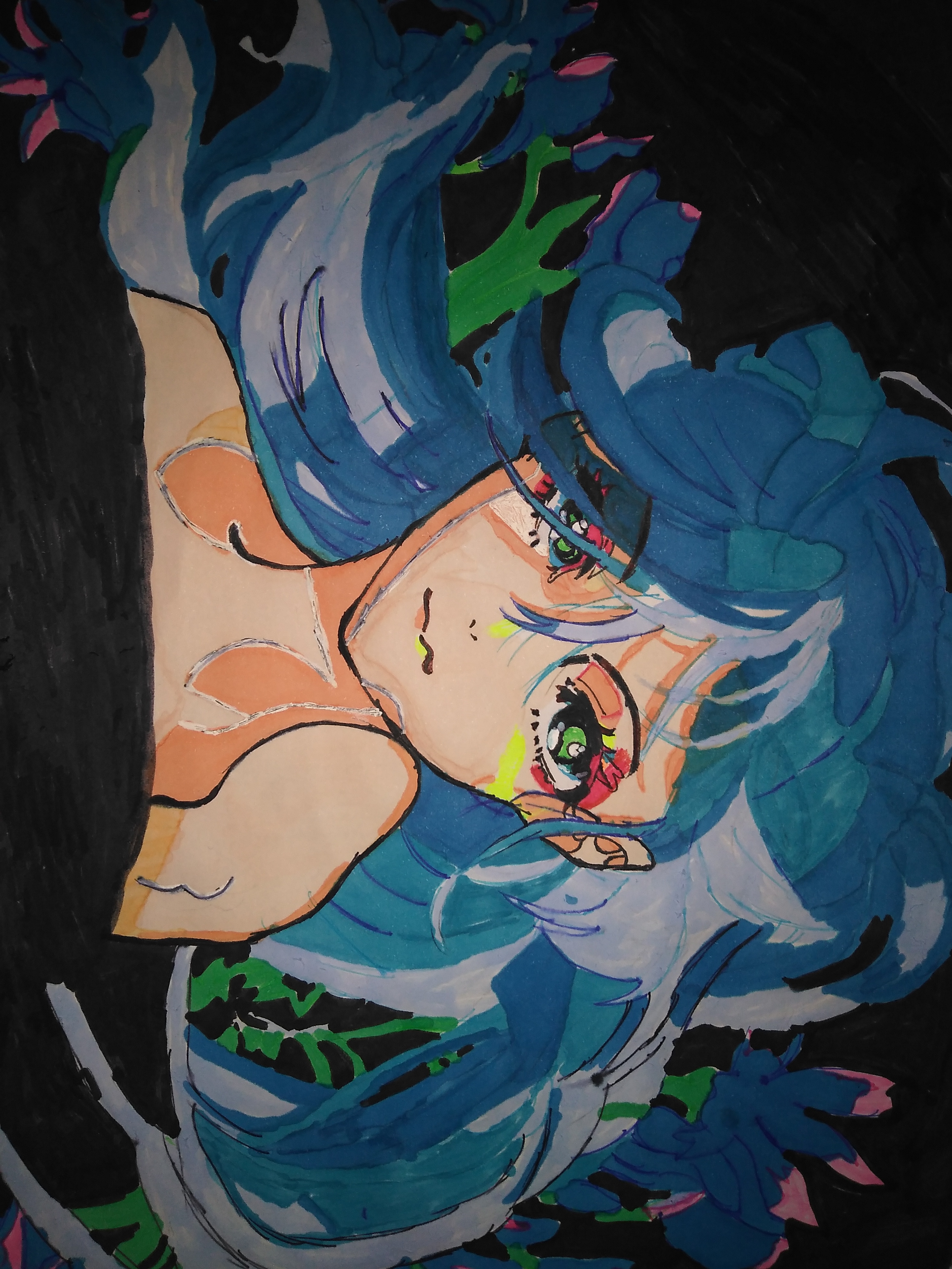 画画交流组# 画的米山舞因为不是认真画的,所以有点丑