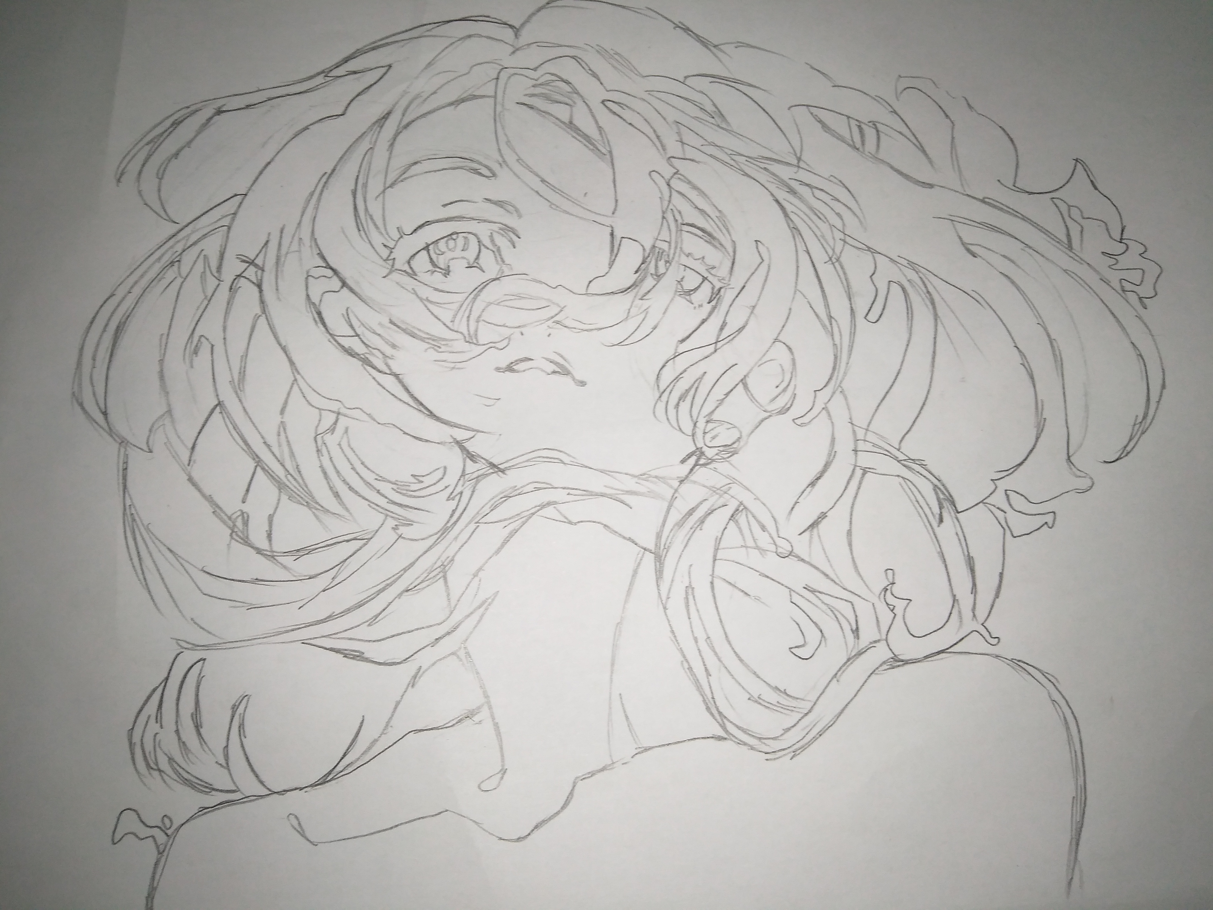 画画交流组# 画的米山舞因为不是认真画的,所以有点丑