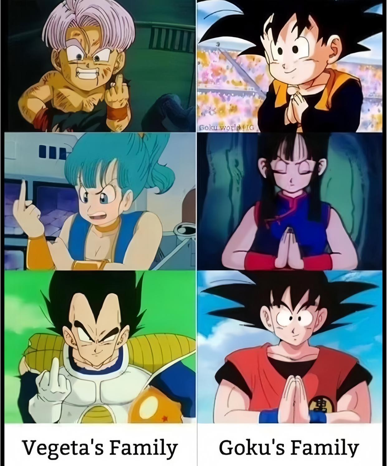 孙悟空和贝吉塔一家的手势,你喜欢哪一种?#七龙珠