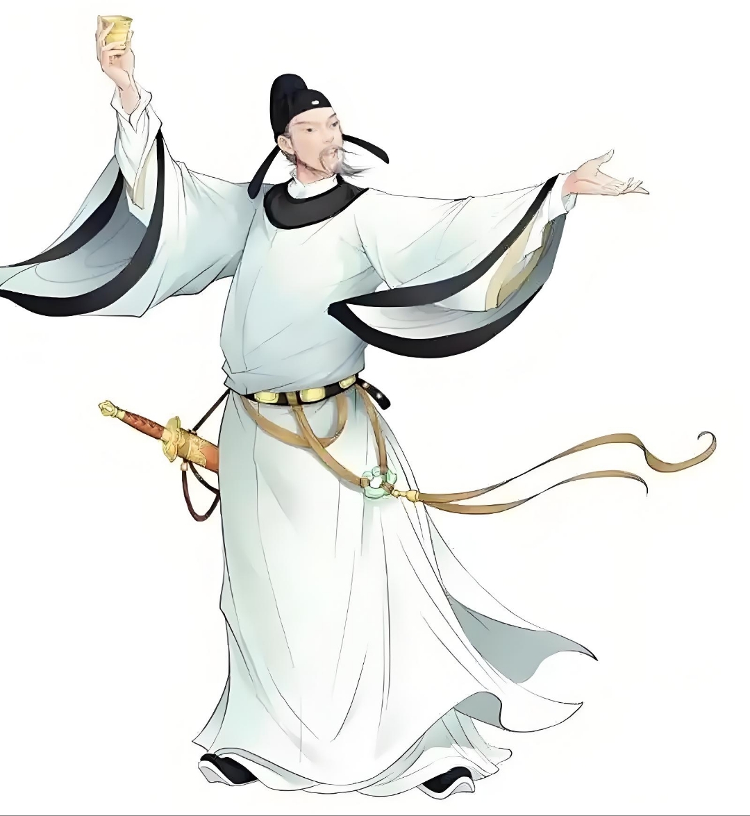我是李白字太白号青莲居士人们也常称我为诗仙