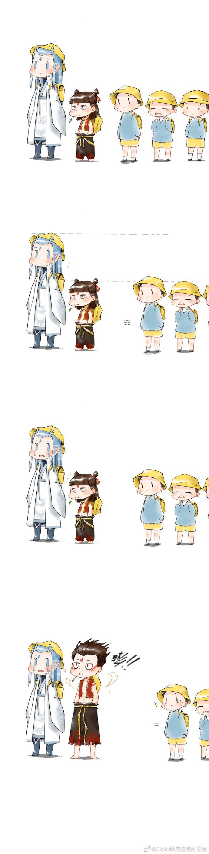 三岁小朋友一起上幼儿园[吃鲸]#二次元# #漫画