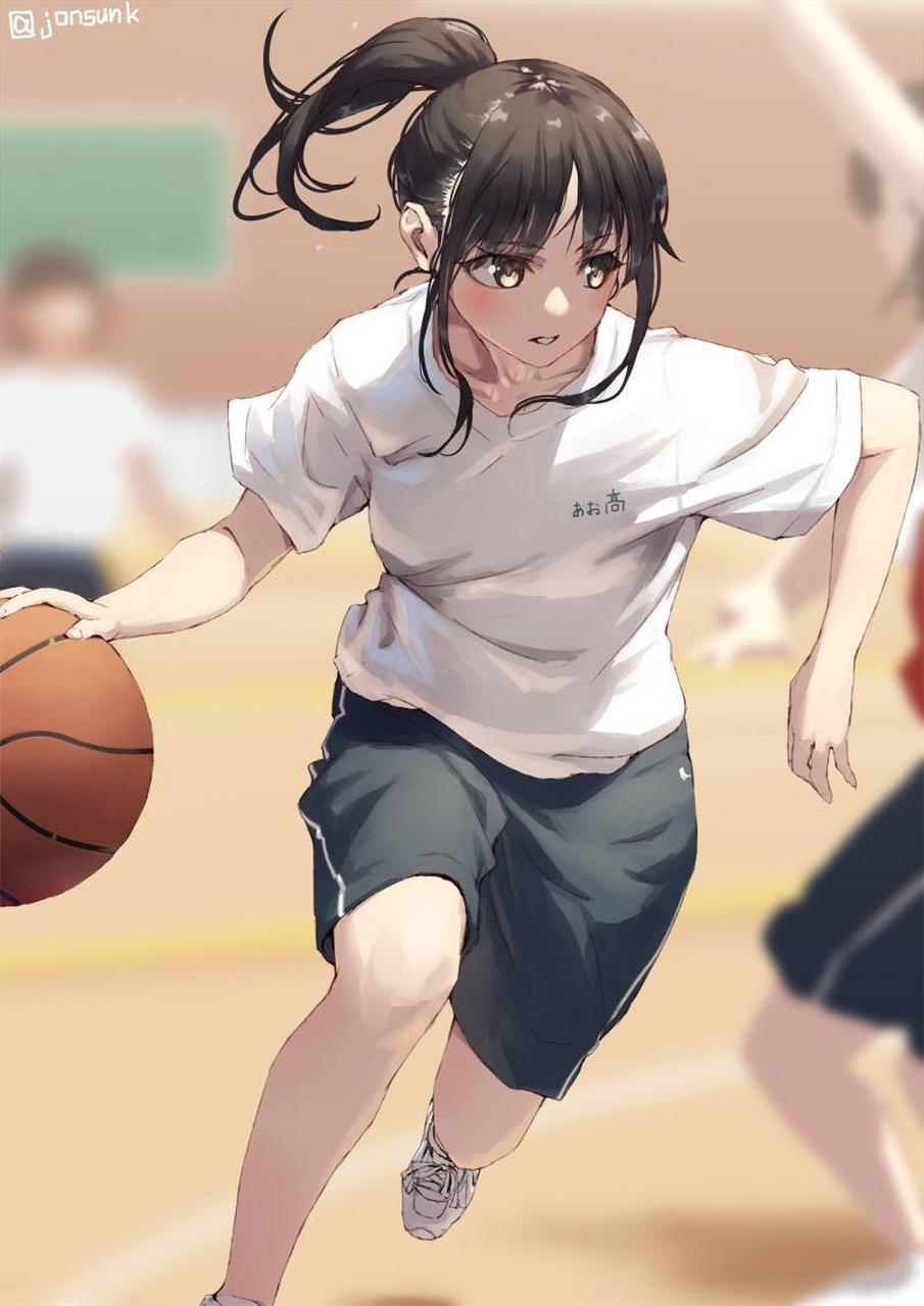 插画 超飒的篮球少女 画师:jonsun