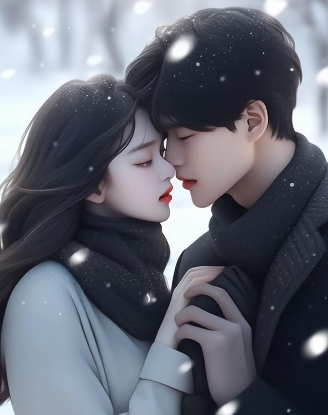 7615  99看这一对情侣,在雪中接吻,简直是冬日里最浪漫的画面!