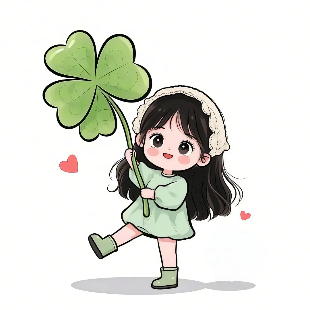 元气生财幸运草小可爱头像～