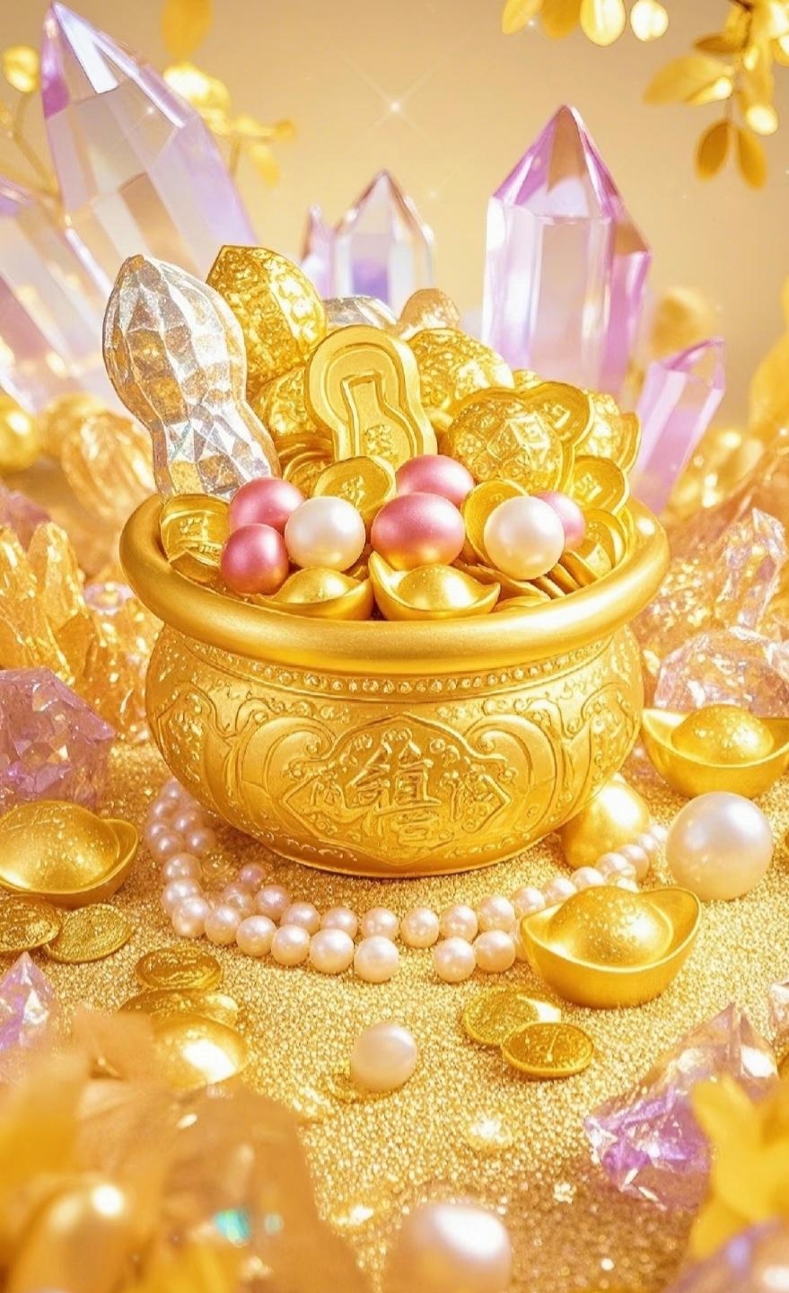 能量聚集 财运亨通黄金聚宝盆