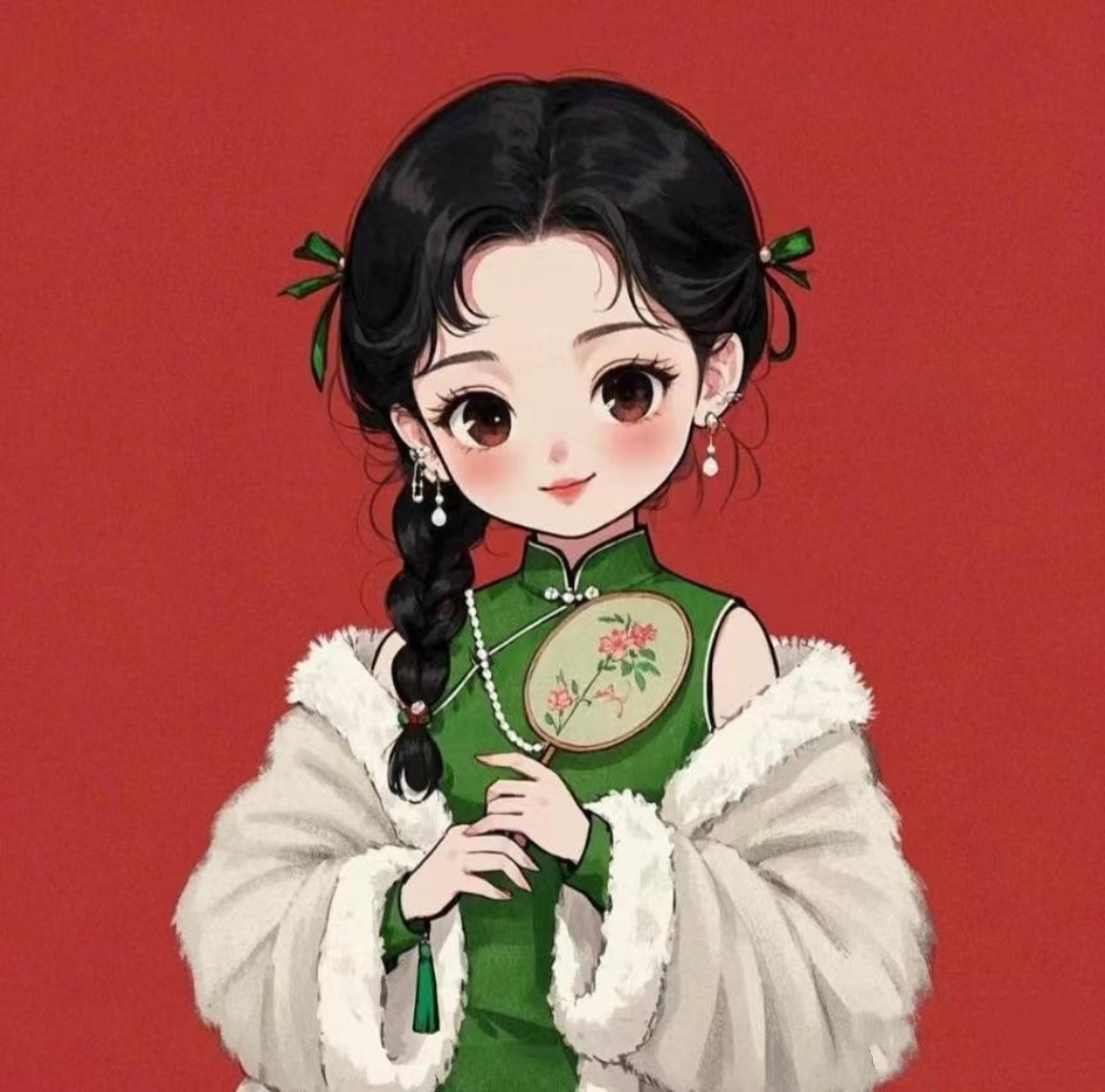 精致国风旗袍美人头像