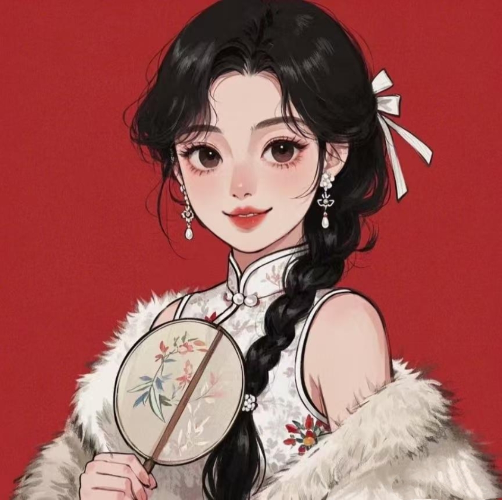 精致国风旗袍美人头像