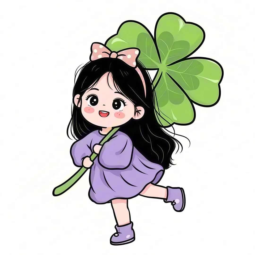 元气生财幸运草小可爱头像～