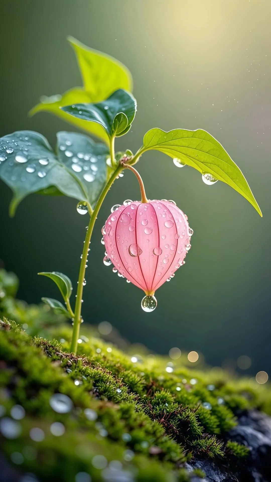 清香优雅灯笼花手机保屏壁纸