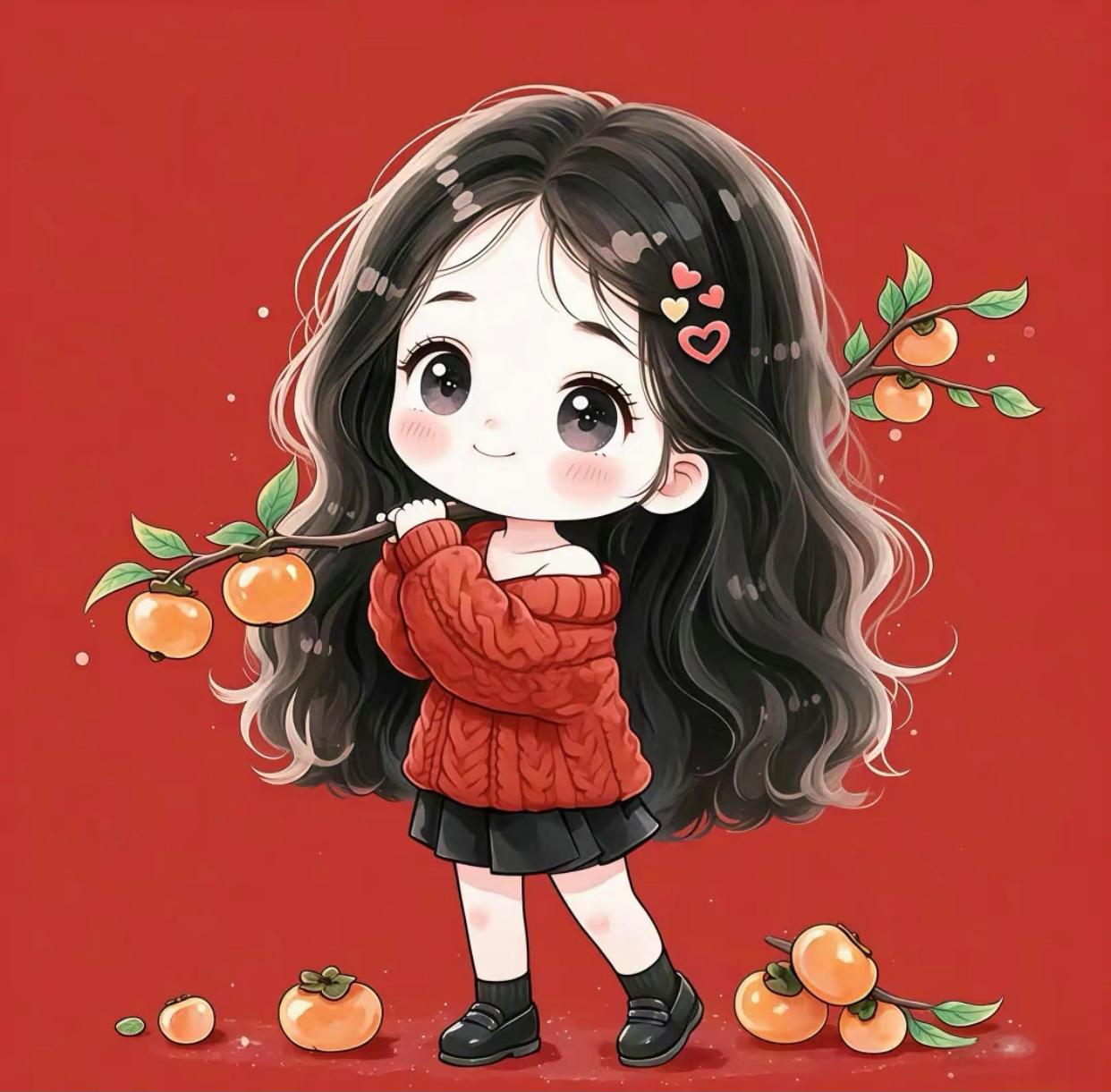 "柿柿如意 万柿大橘". 新年喜庆可爱小头像