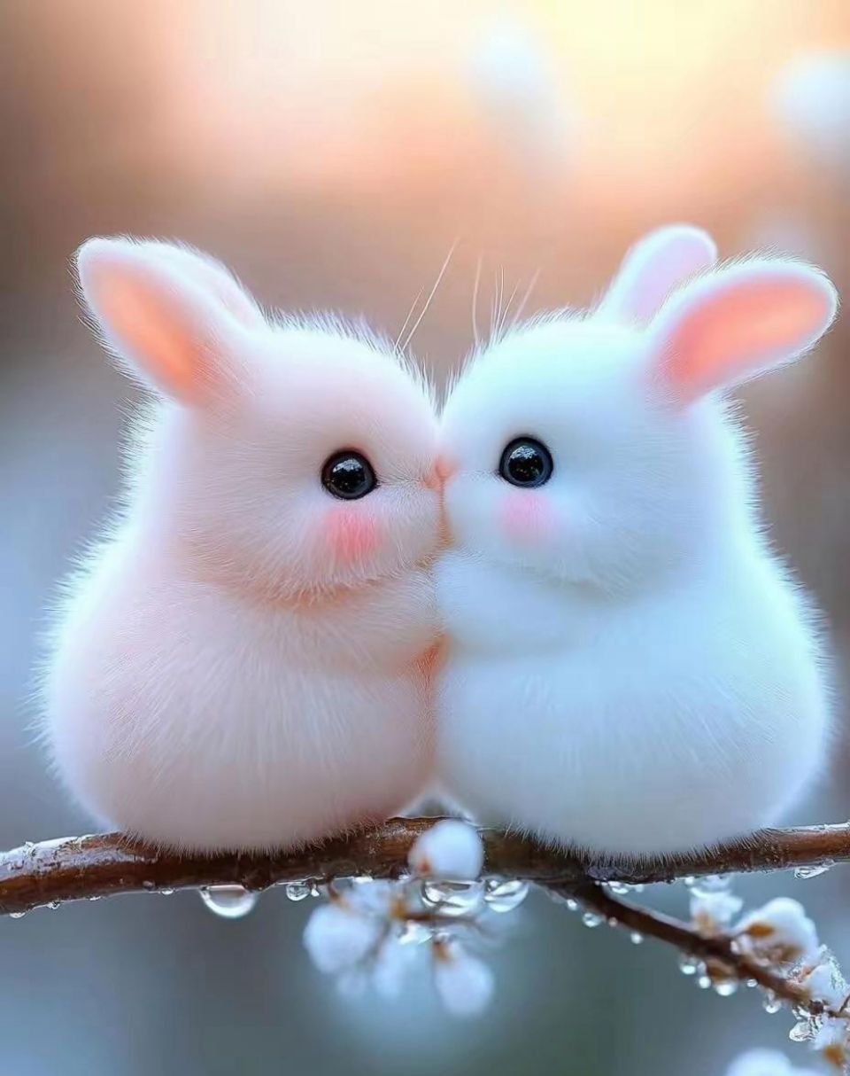 两小无猜 青梅竹马的可爱小白兔头像