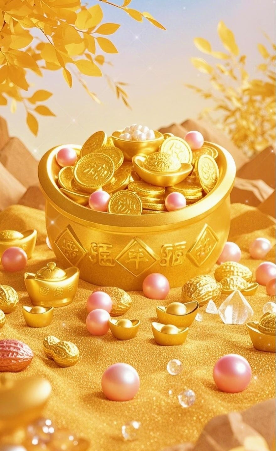 能量聚集 财运亨通黄金聚宝盆