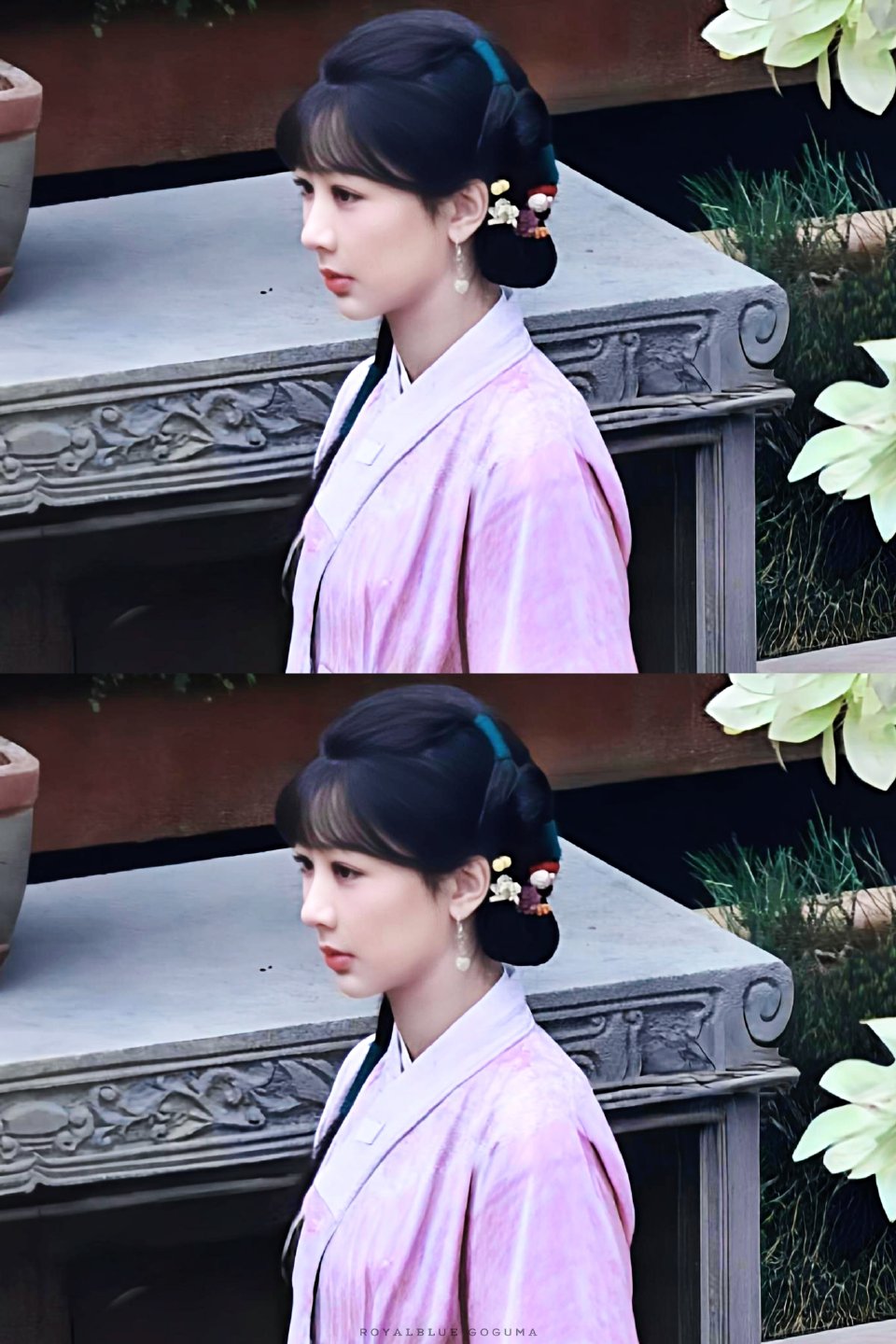 照片里杨紫顶着个齐刘海造型,整个人看起来特别乖巧可爱,这颜值简直了