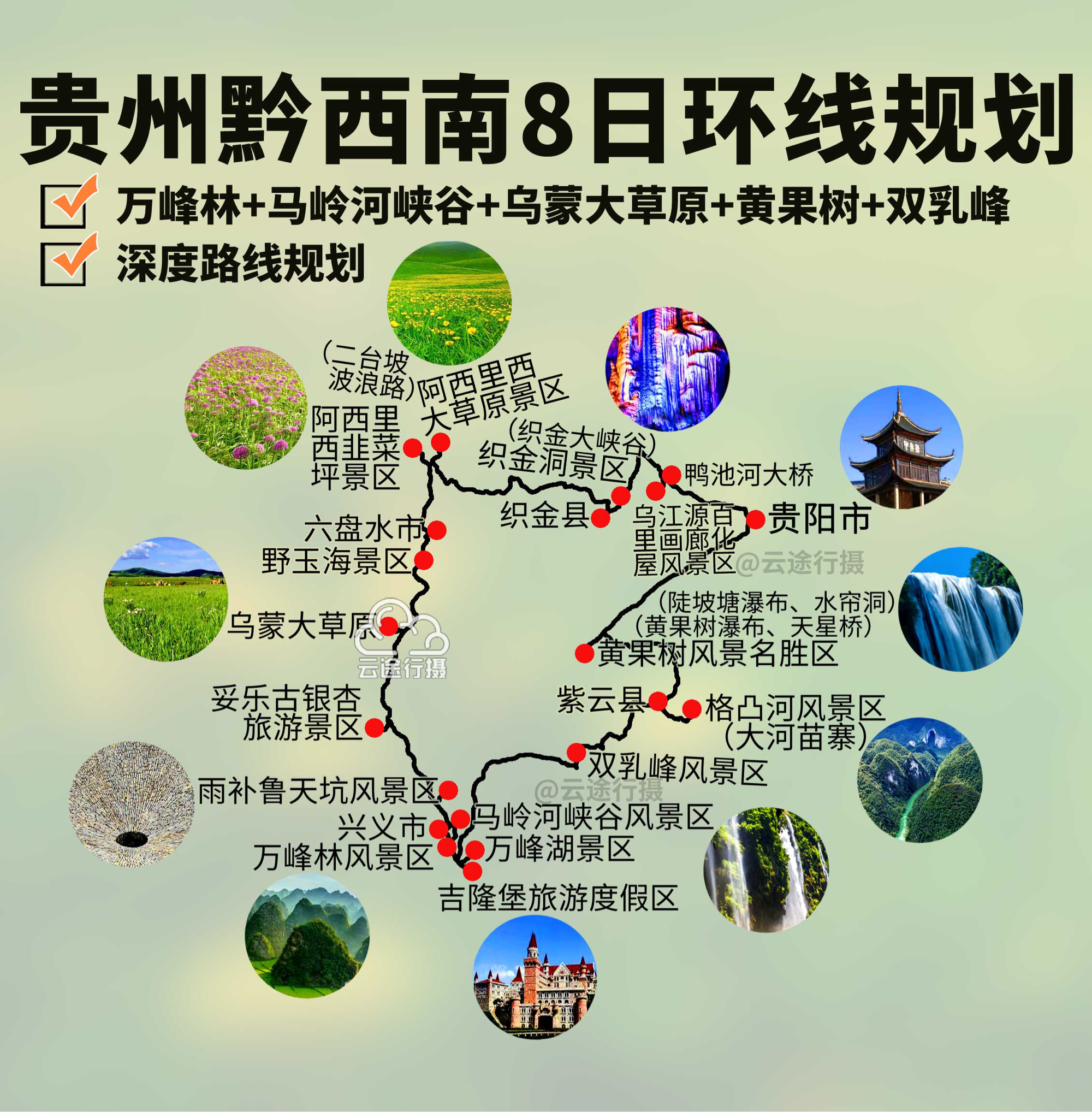 西南旅游景点大全地图图片