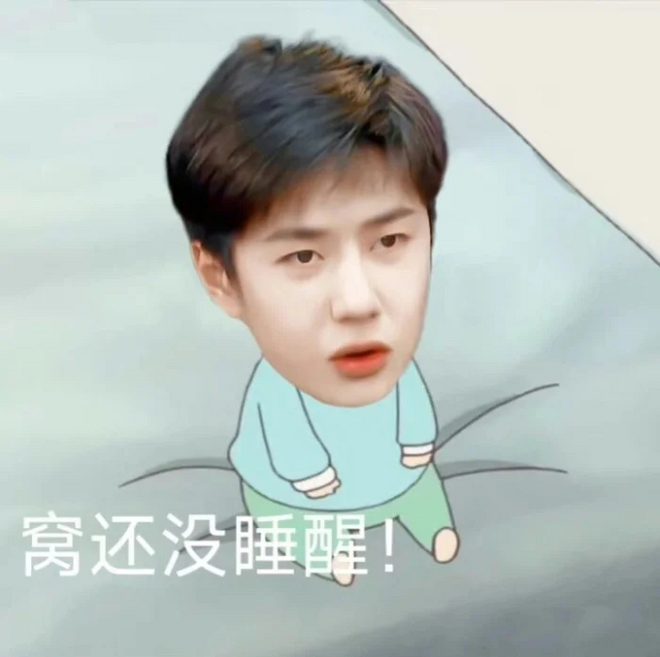 王一博表情包 #图文动态同步大赛# 王一博,还没睡醒,就差一个懒洋洋的