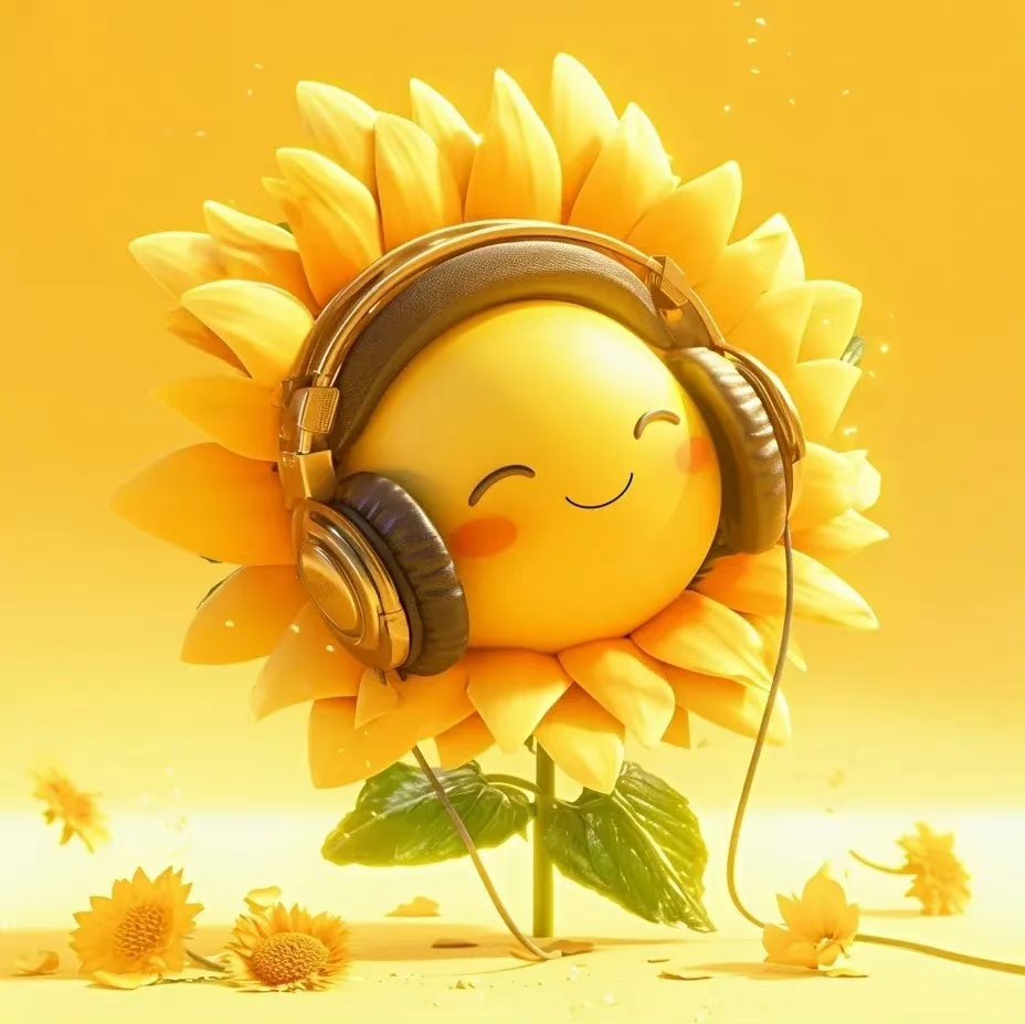 微笑太阳花正能量头像