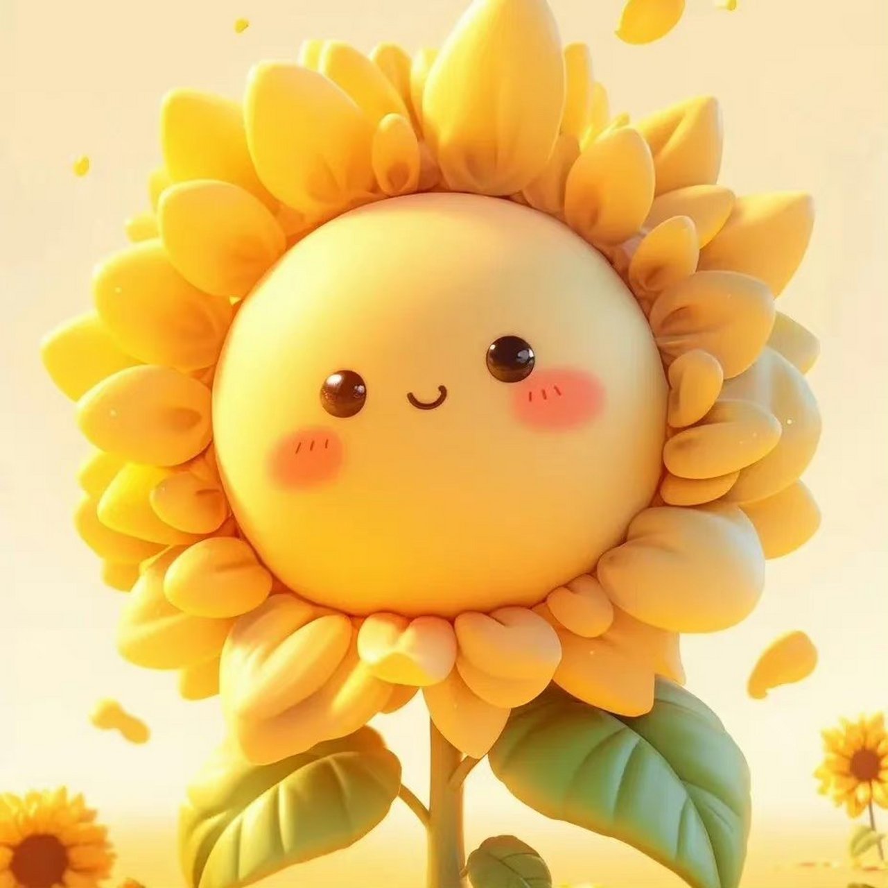 微笑太阳花正能量头像