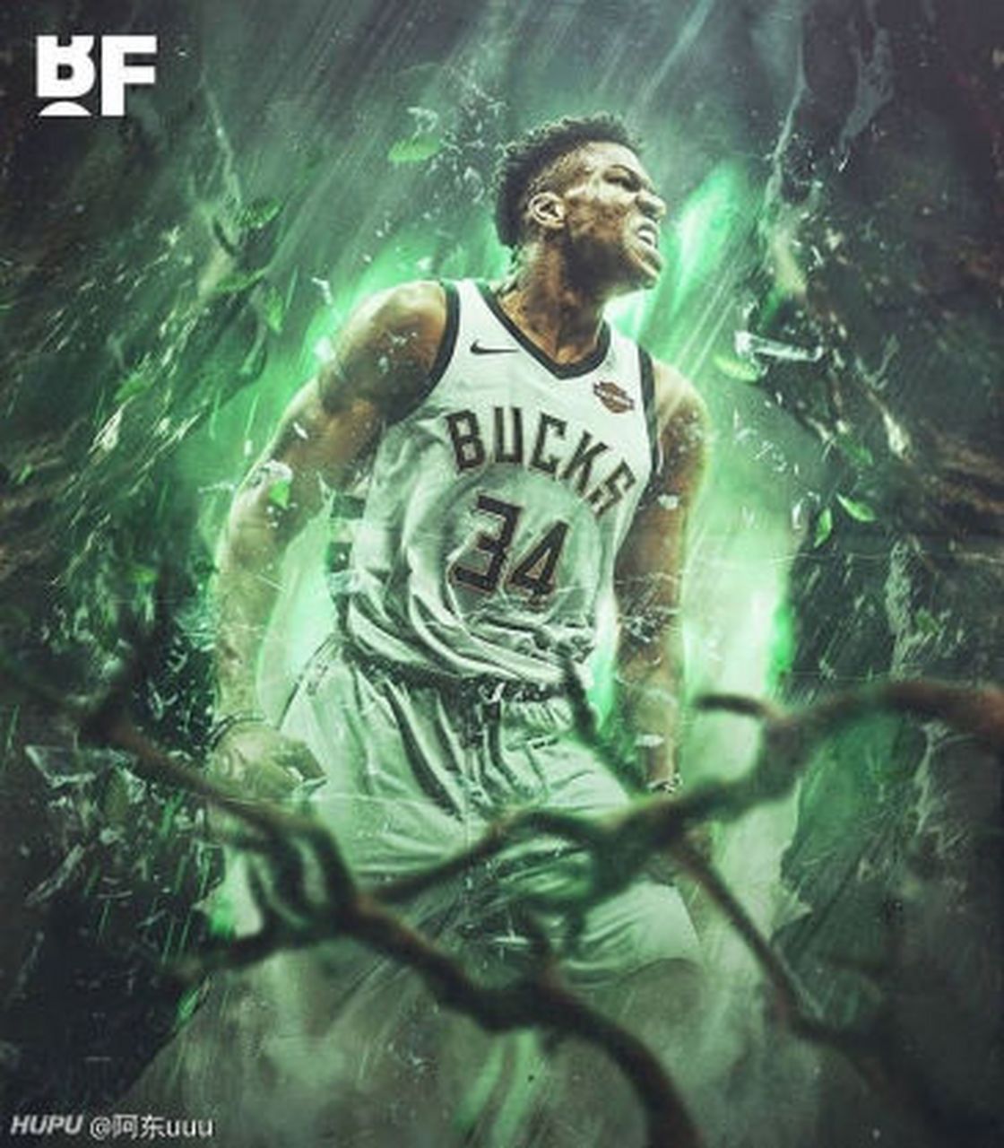 字母哥的霸气图片 字母哥扬尼斯·阿德托昆博,因为他的名字英文字母很