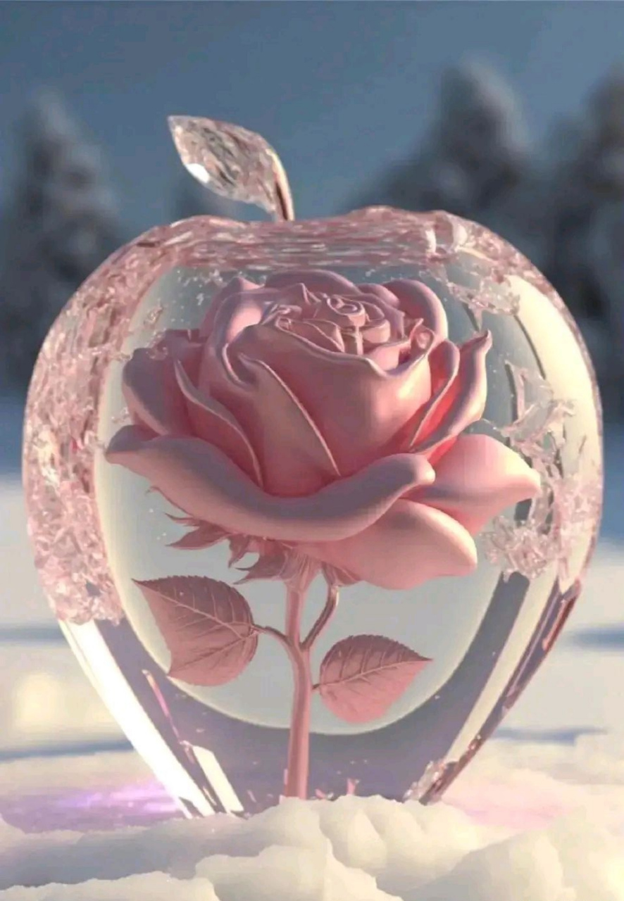 苹果,冰花,艺术,梦幻,唯美之一