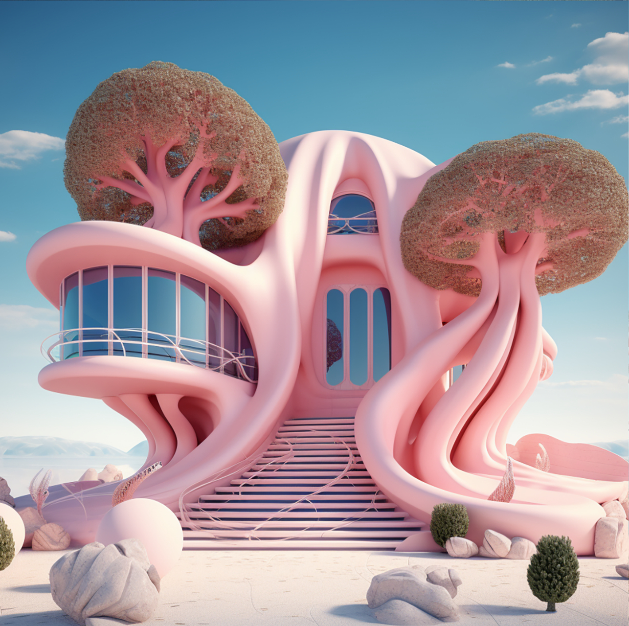 漂亮温馨的粉色梦幻小屋,很美吧!