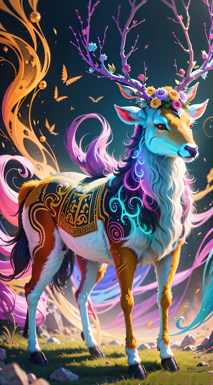 神鹿送福,一(鹿)路吉安!