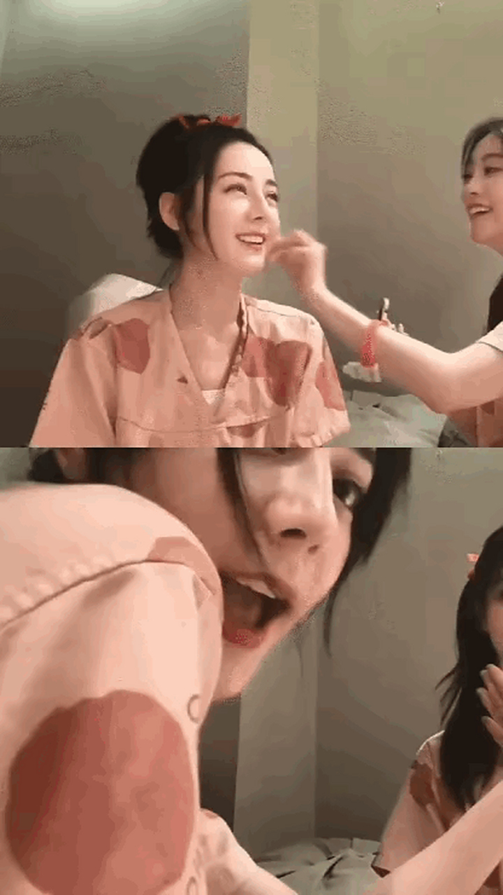 迪丽热巴祝绪丹相携蒸桑拿,相互亲吻很甜蜜 祝绪丹晒了一段和迪丽热巴