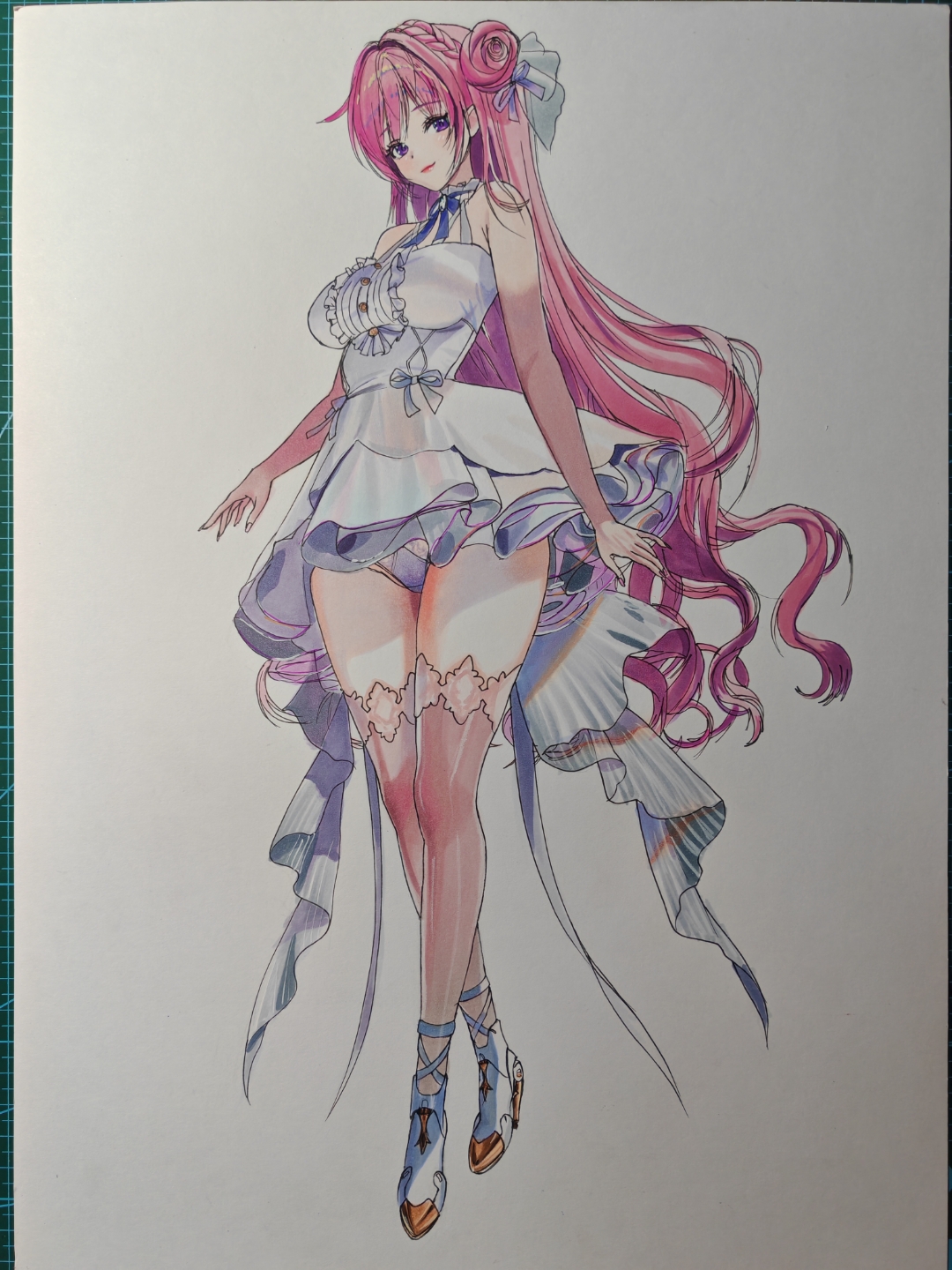 画张胜利女生里的桃乐丝#手绘#桃乐丝#胜利女神#马克笔手绘#绘画#画画