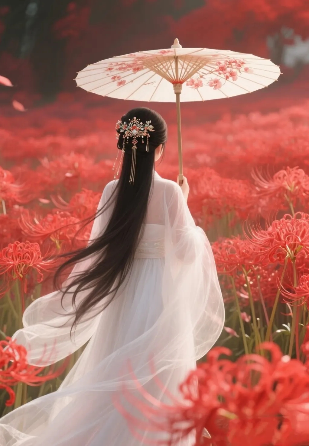 漫步花海间,如梦似幻,只愿君心似我心