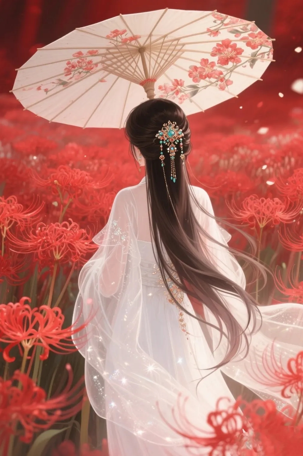 漫步花海间,如梦似幻,只愿君心似我心