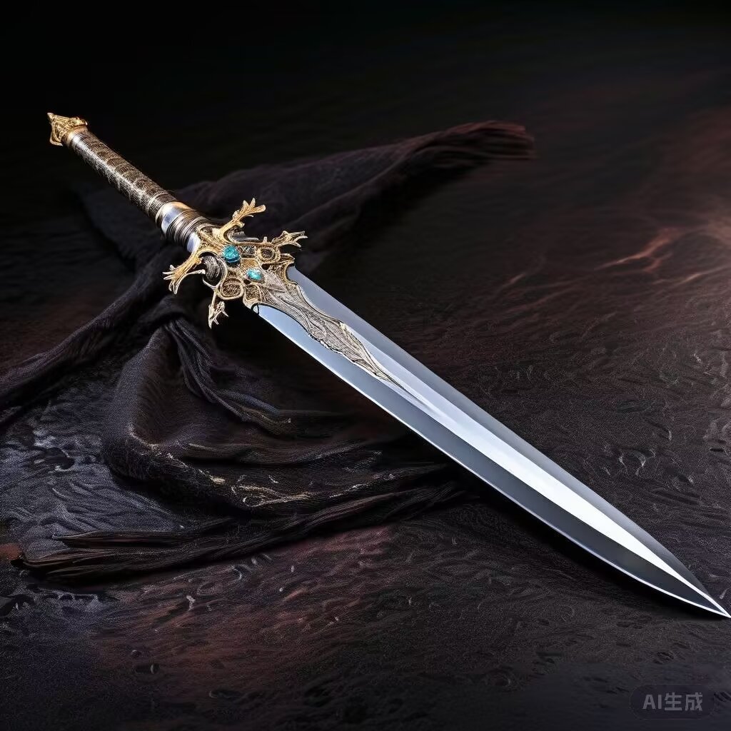 这把长剑,宽大剑身与锋利刃部相得益彰,仿佛能切割一切阻碍